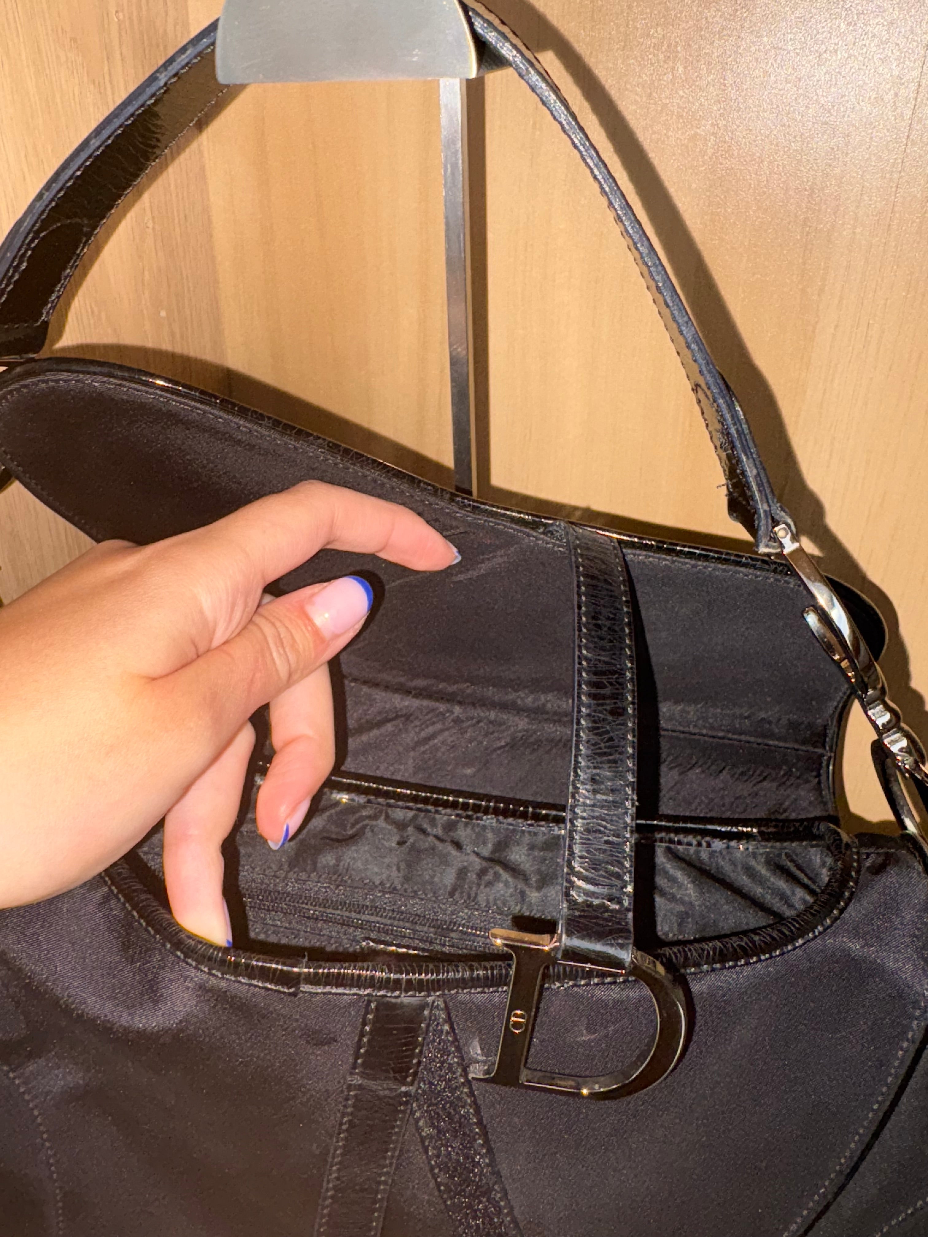 Bolso Dior Double Saddle Bag en Nylon Negro – Edición Vintage Galliano