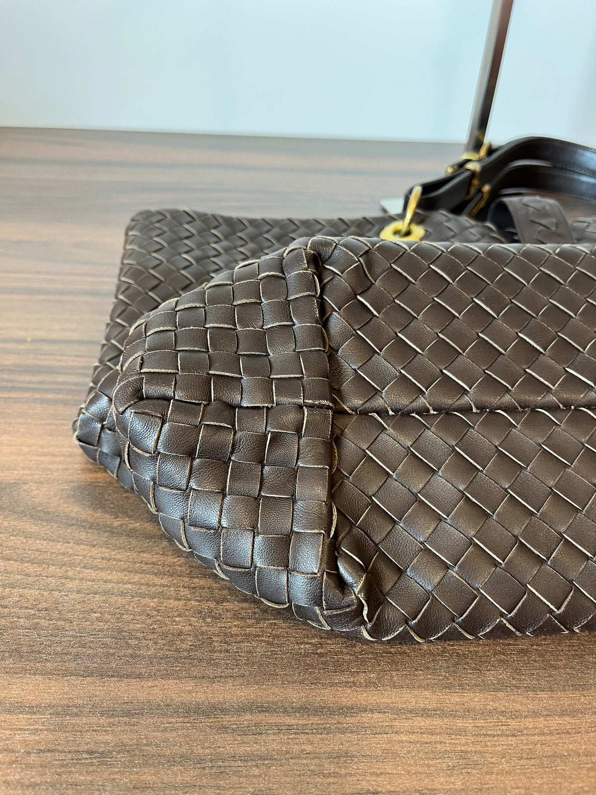 Bottega Veneta Capri Tote Grande Nappa Intrecciato Marrón