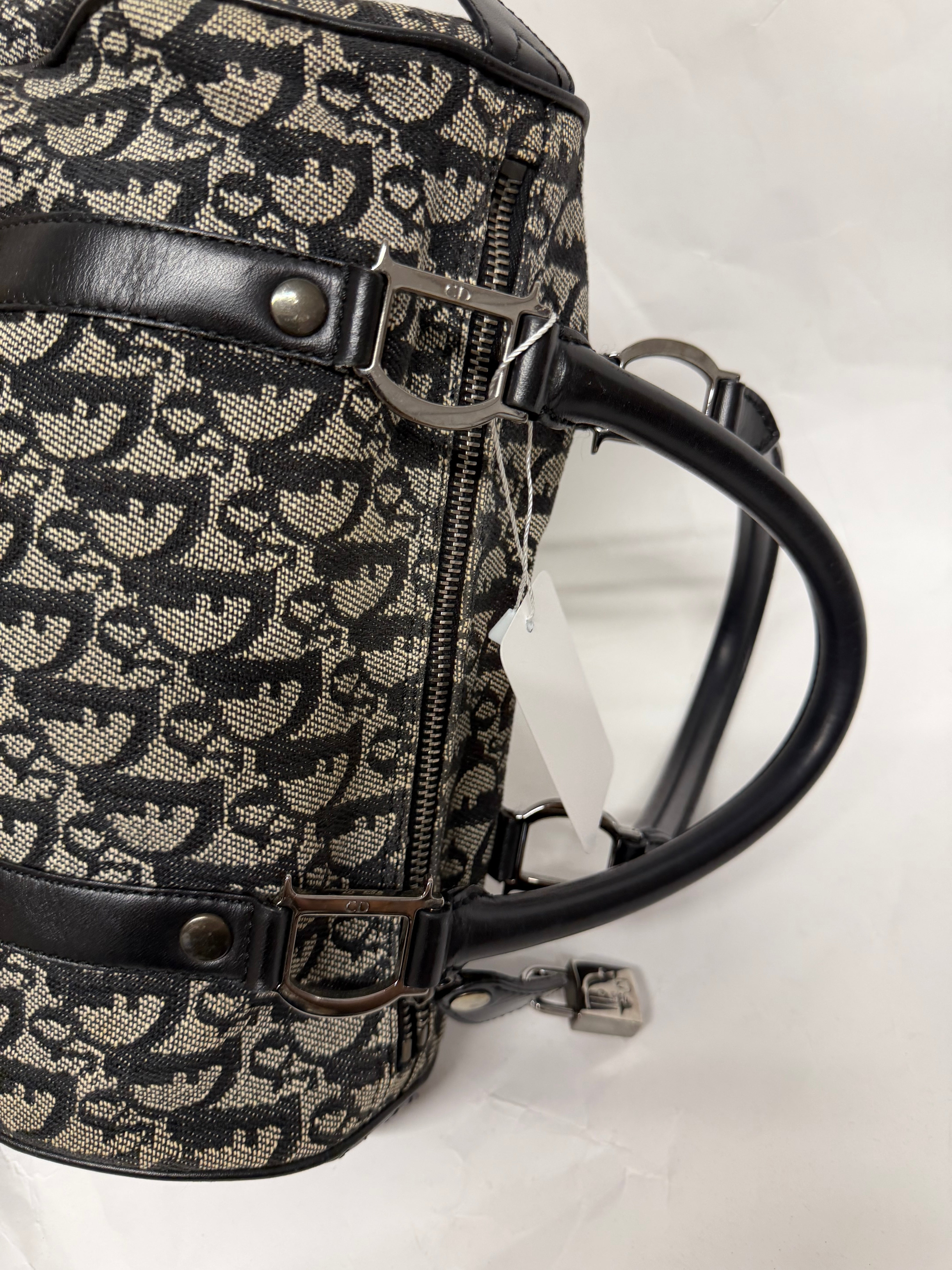 Dior Trotter Boston 25 Canvas Negro