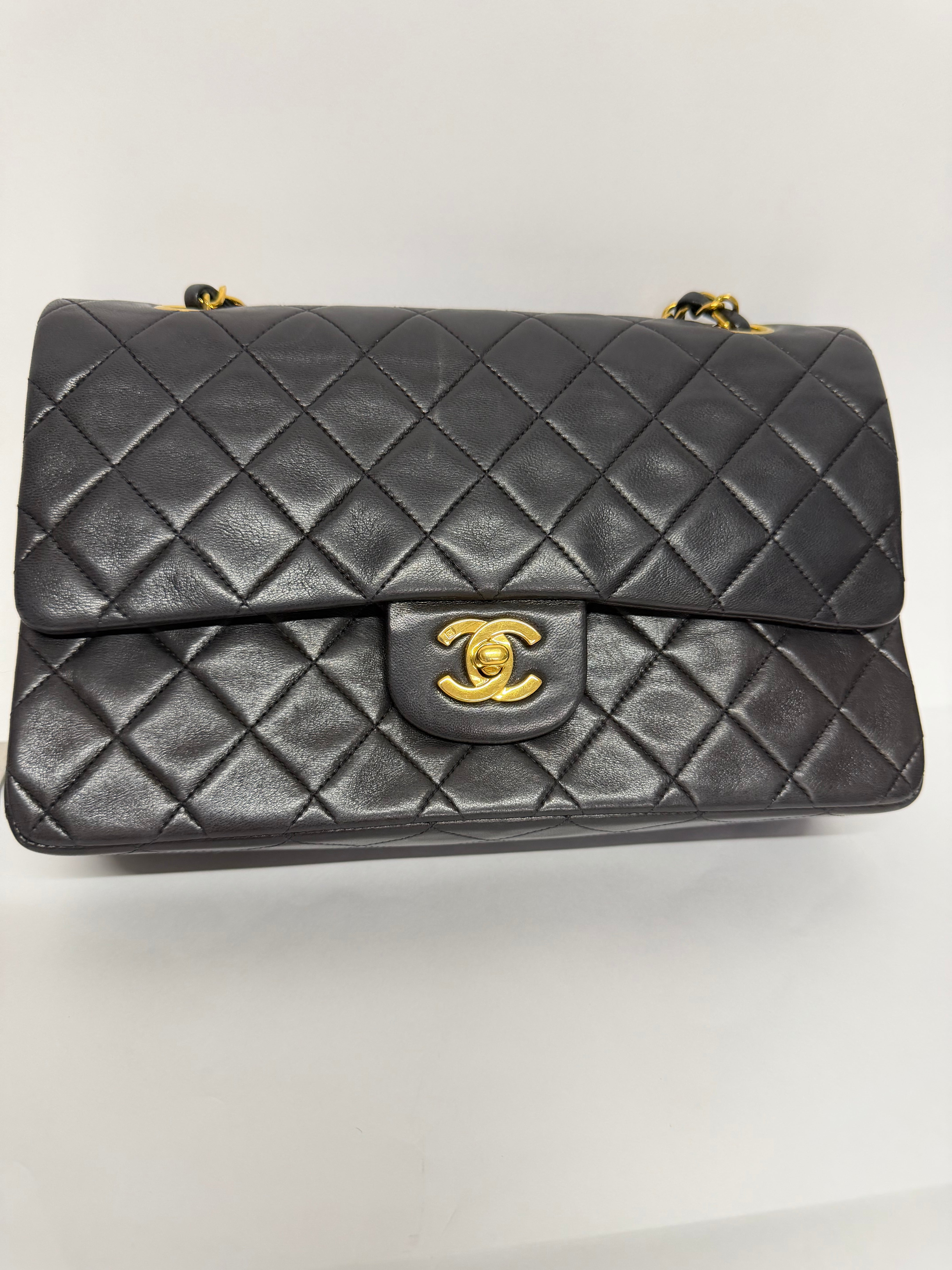 Chanel Timeless 25 Doble Solapa Negro Serie 3