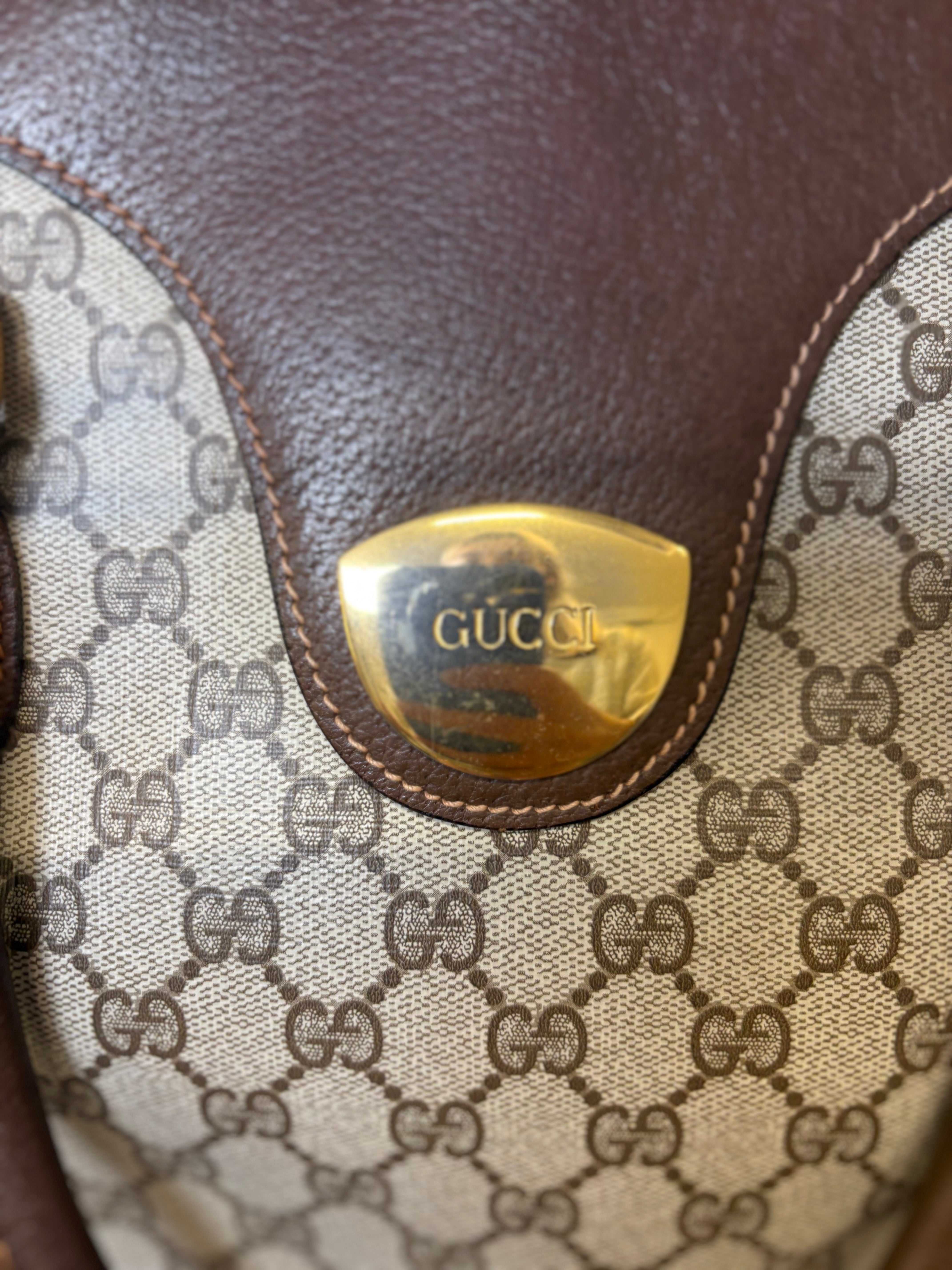 Gucci vintage gg supreme web boston XXL bag