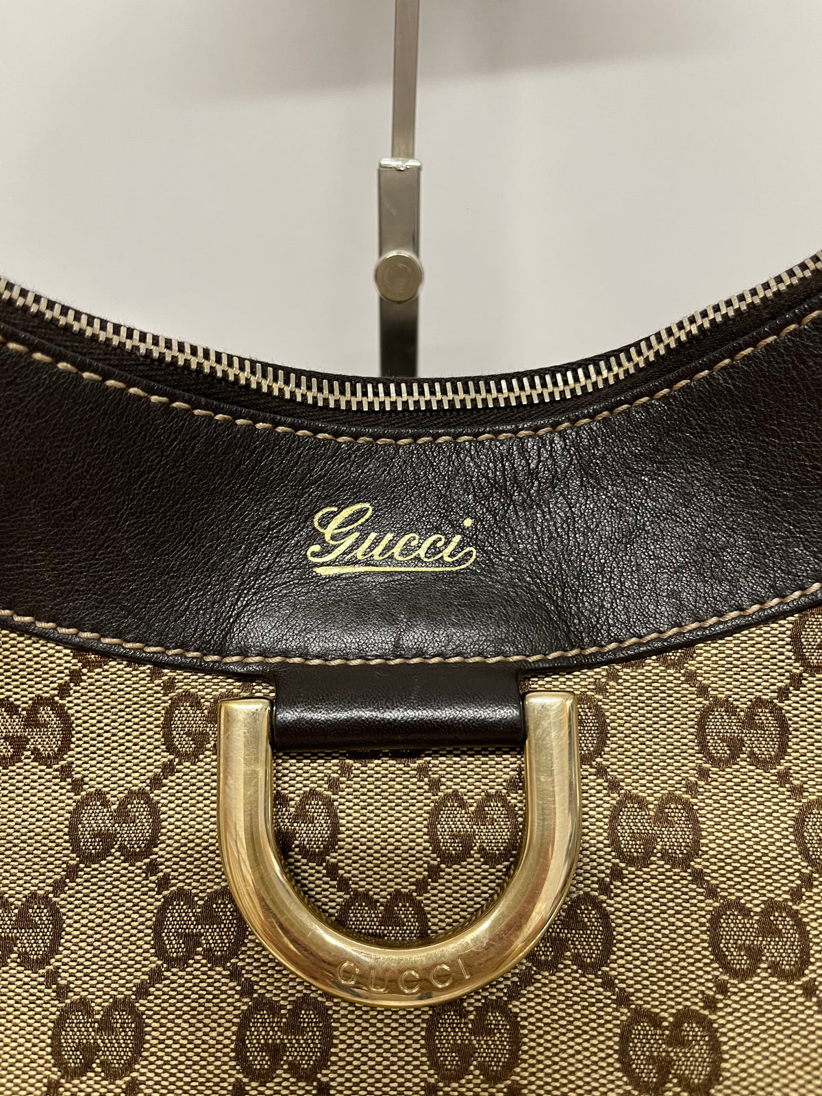 Gucci GG Canvas Abbey D-Ring Shoulder Bag