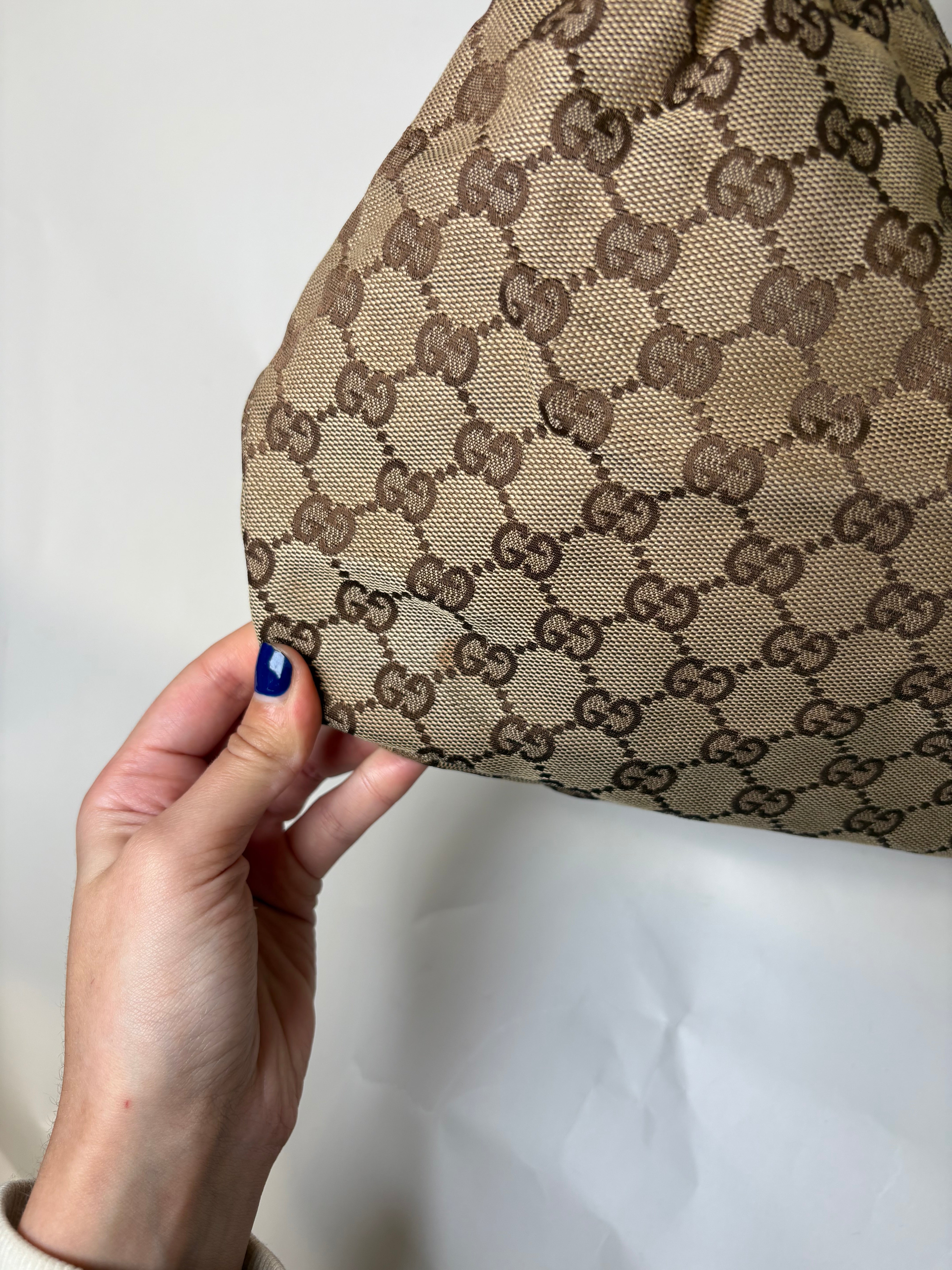 Gucci Horsebit Hobo GG Canvas Marrón