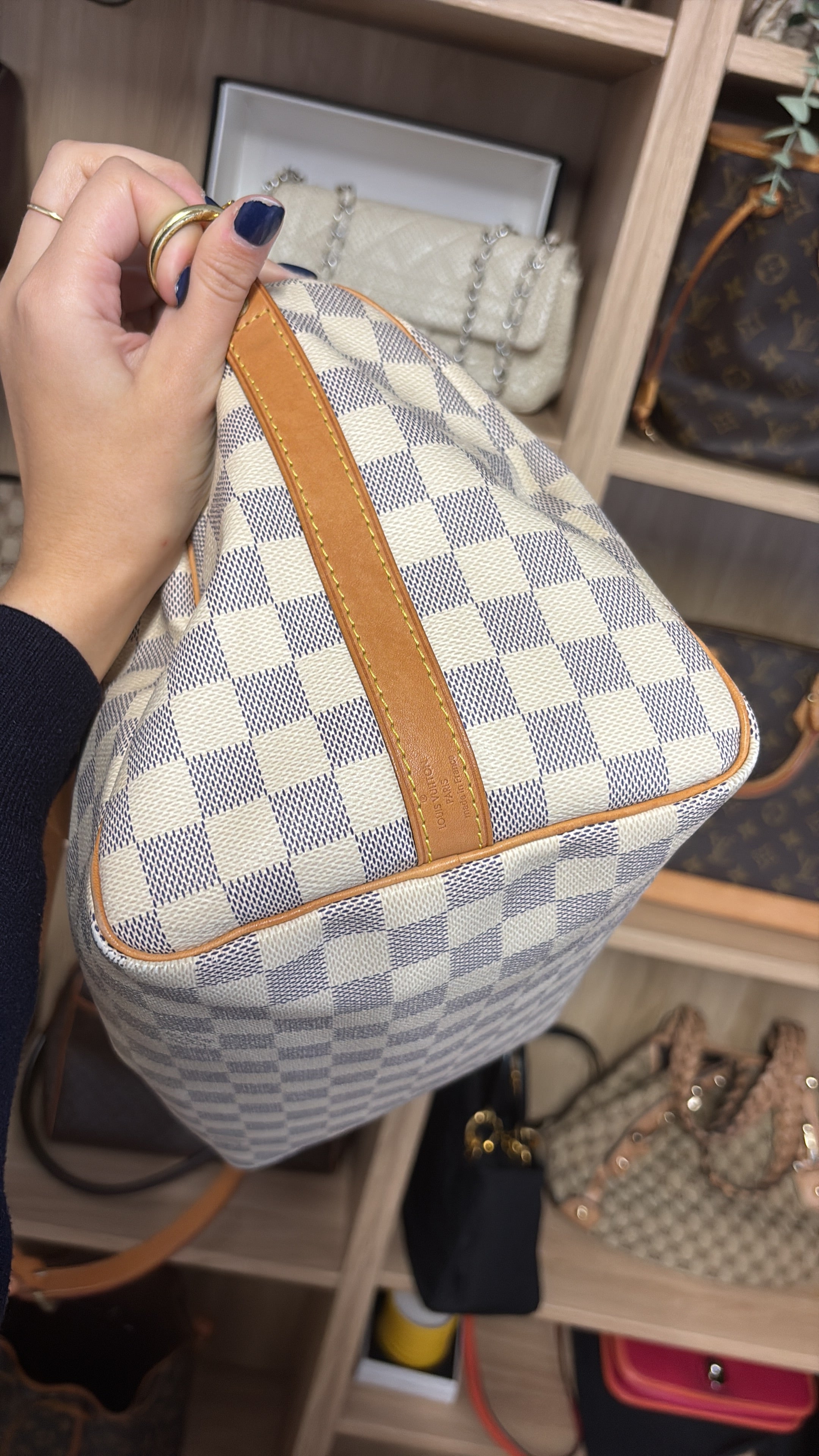 Louis Vuitton Speedy Bandoulière 30 Damier Azur