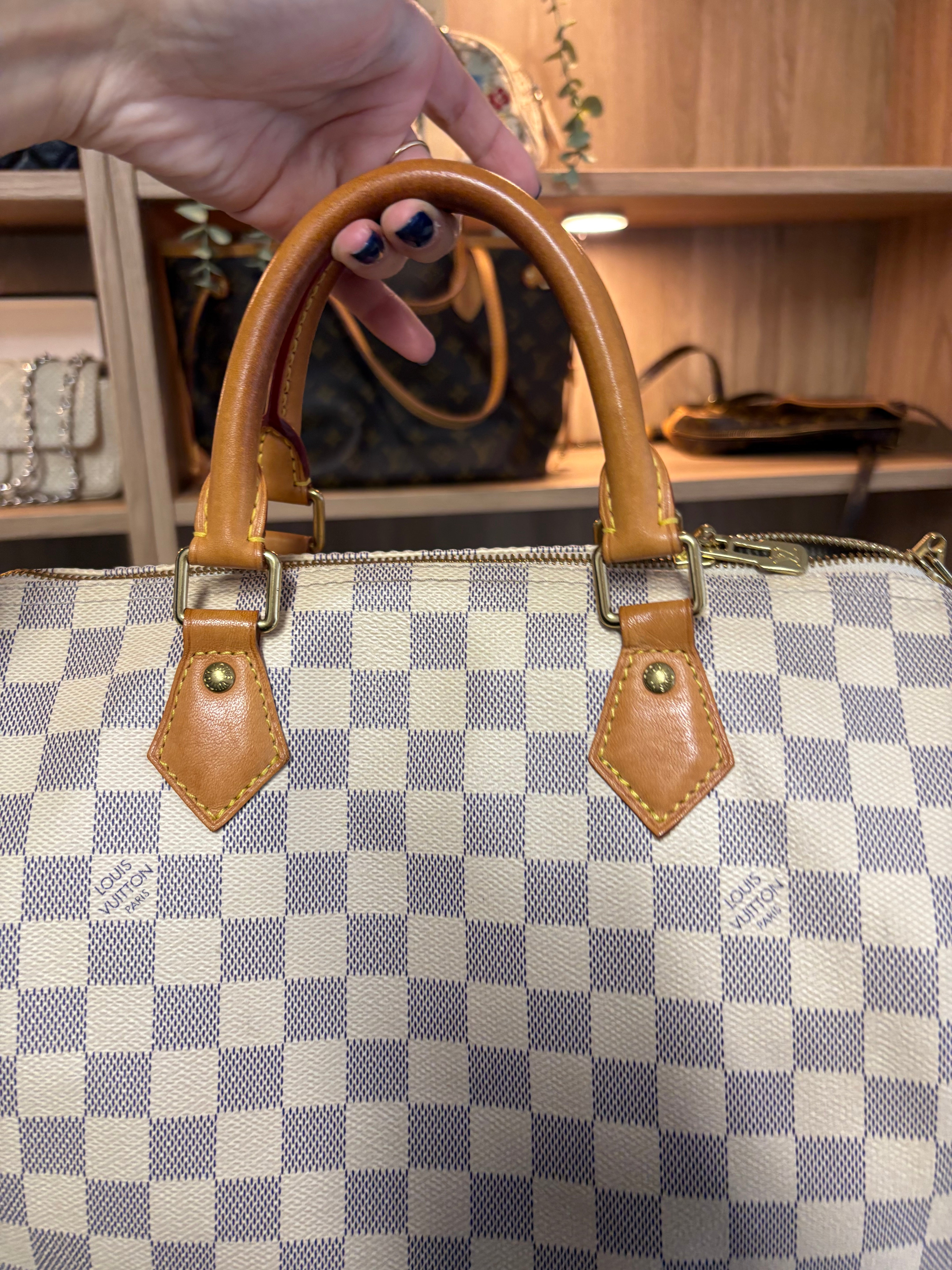 Louis Vuitton Speedy Bandoulière 30 Damier Azur