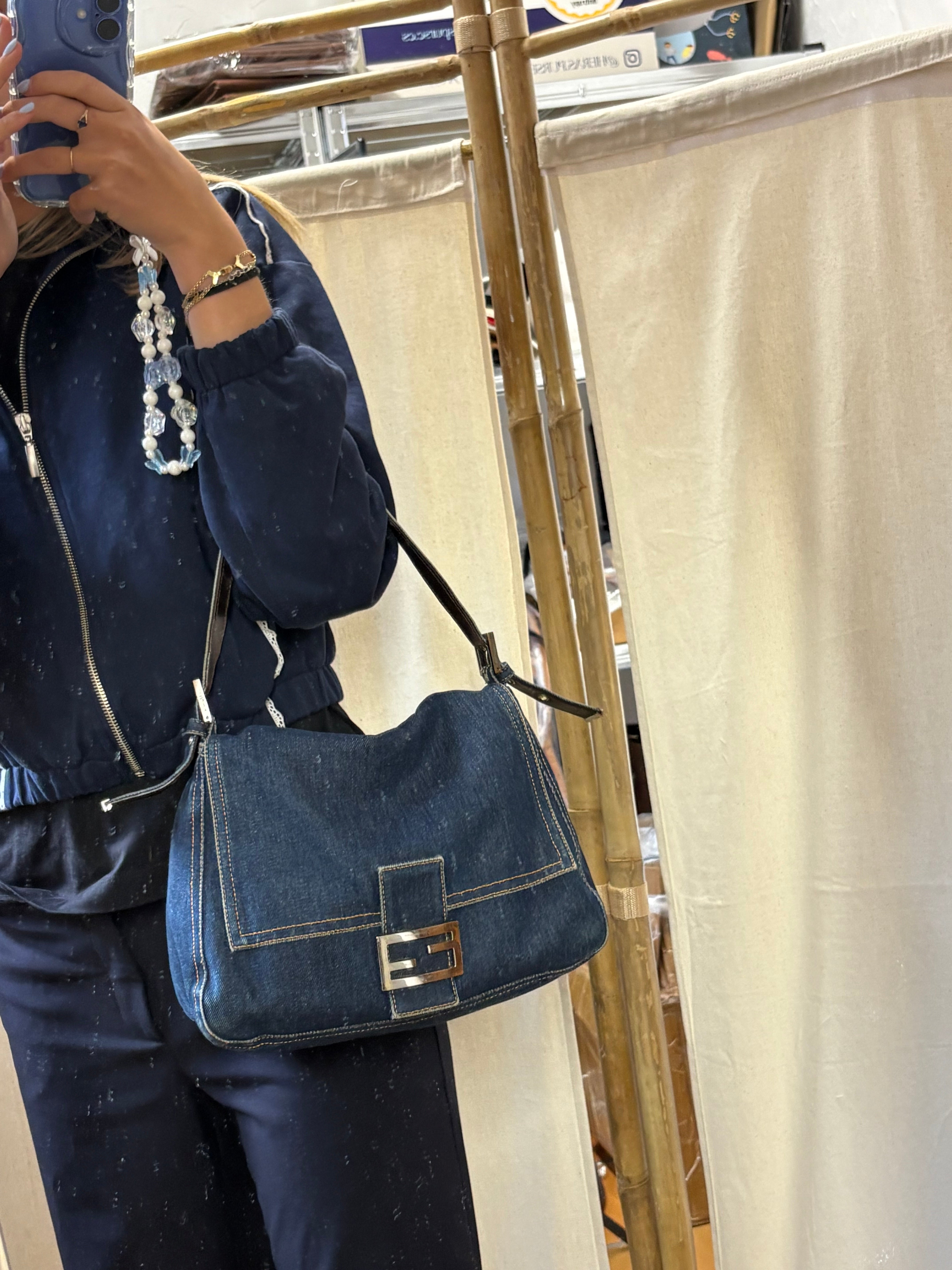 Fendi Mamma Baguette Denim - Icono Vintage