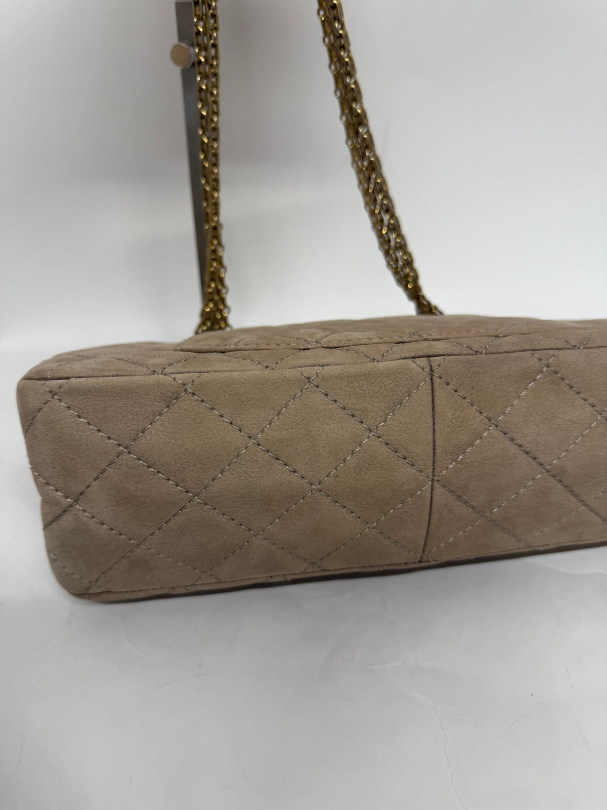 Chanel Reissue 2.55 Double Flap 227 Piel Caviar Nobuk Beige · Serie 17