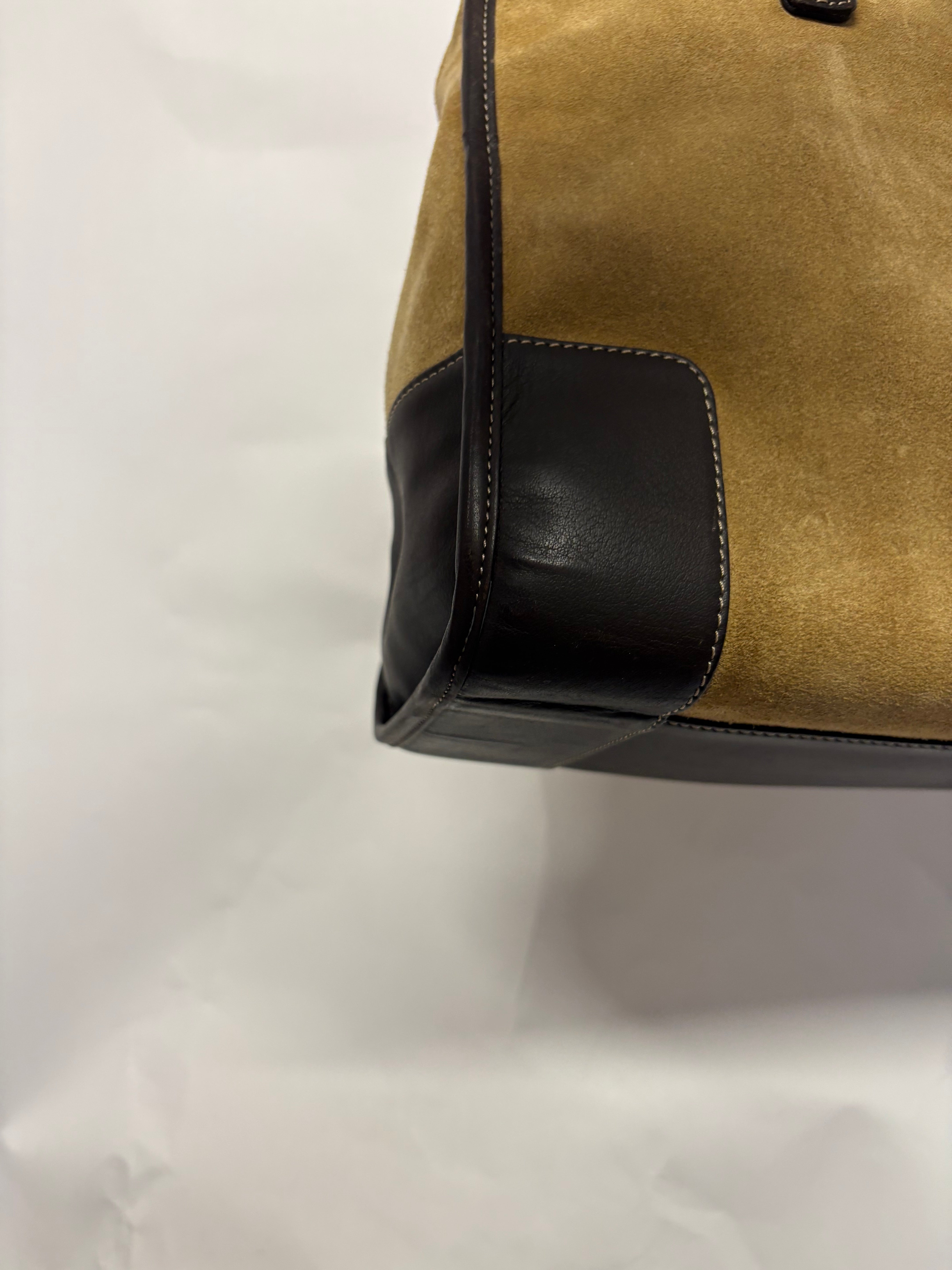 Loewe Amazona ante oro 32 marrón con bandolera extra