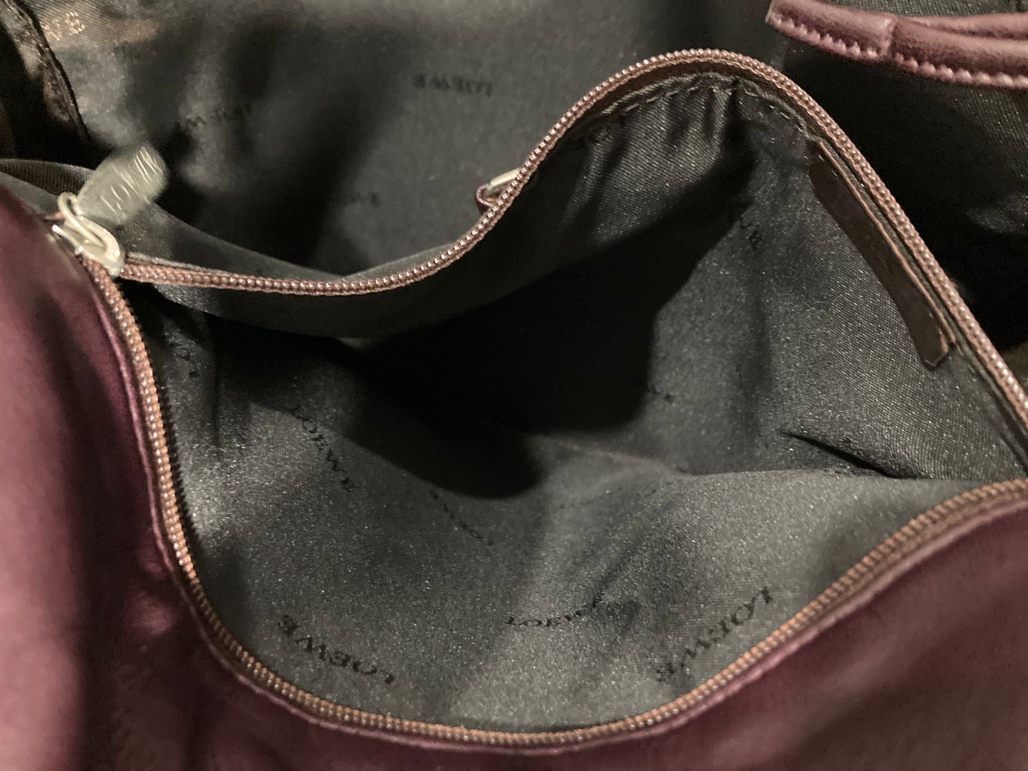 Loewe Flamenco Mediano burdeos Bandolera Piel Napa de Cordero