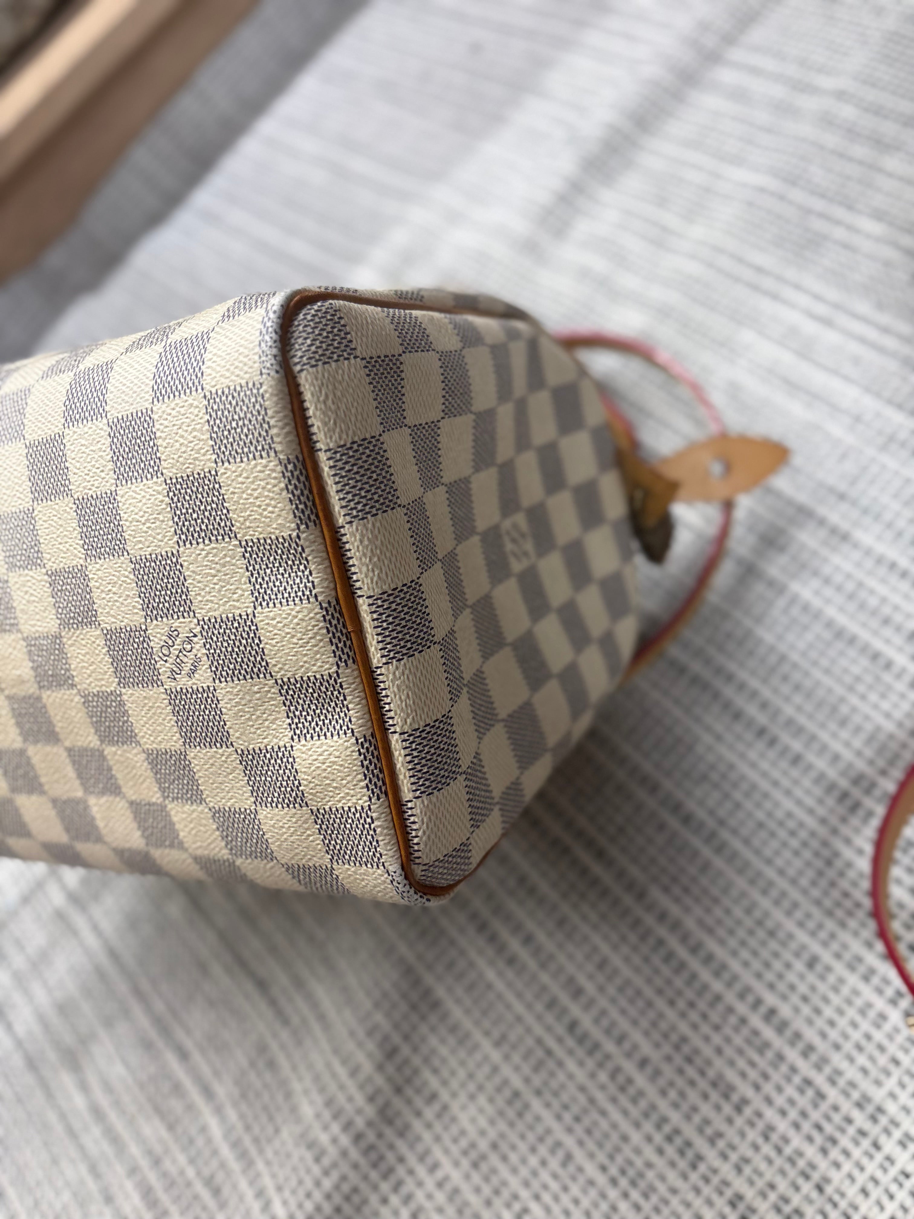 Louis Vuitton Speedy 25 Damier Azur con bandolera extra