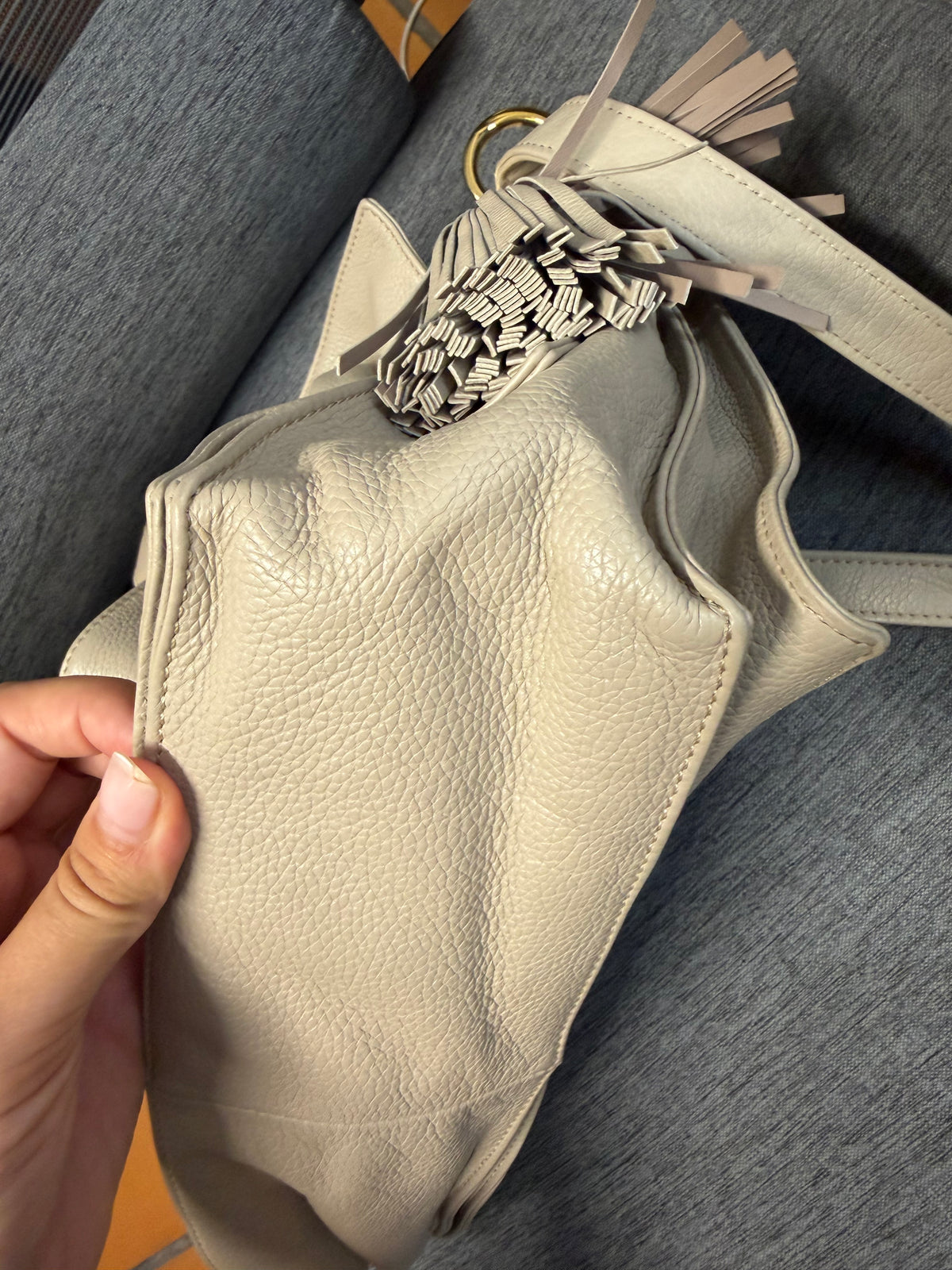 Loewe Flamenco mediano beige gris