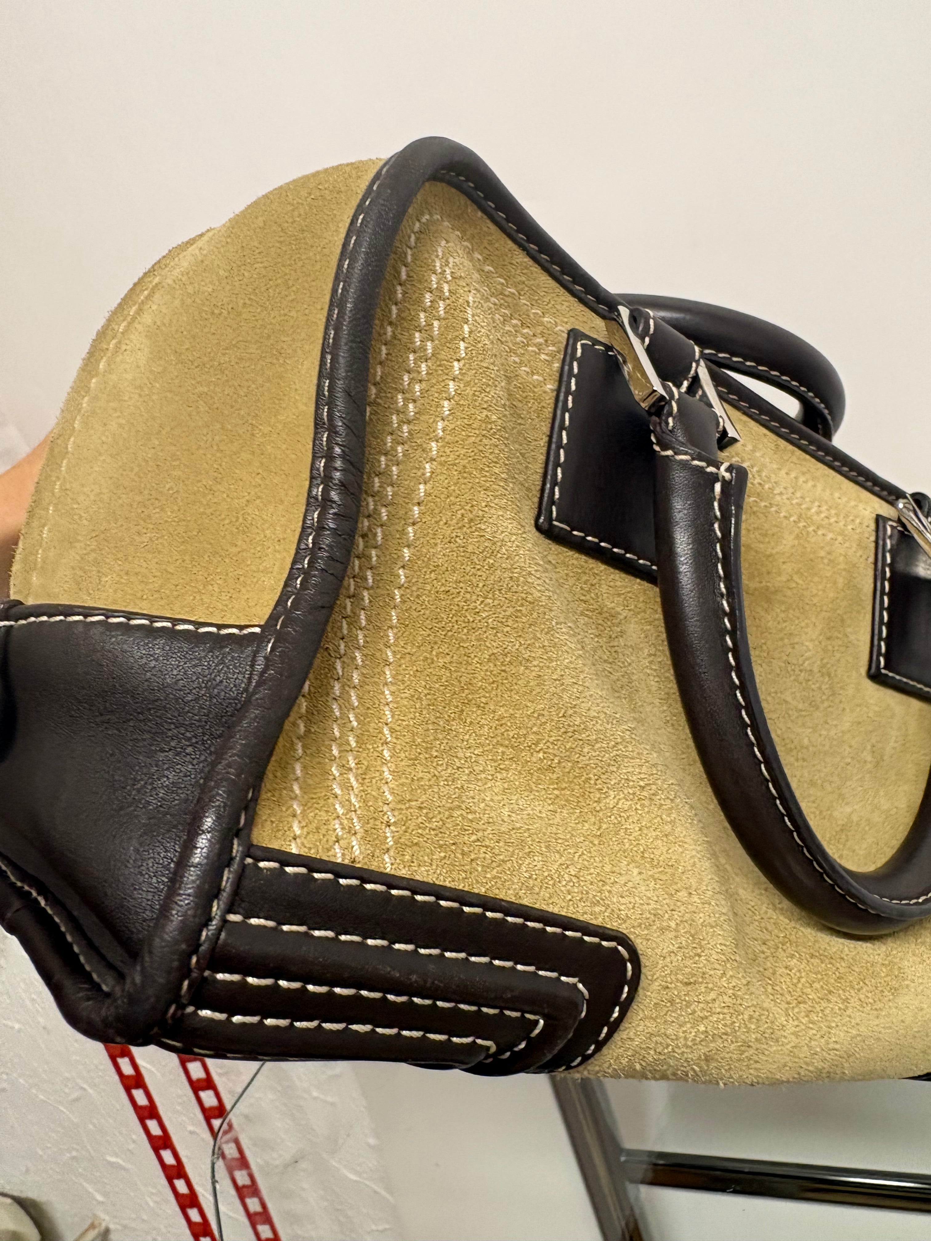 Loewe amazona 30 vintage ante beige y marrón