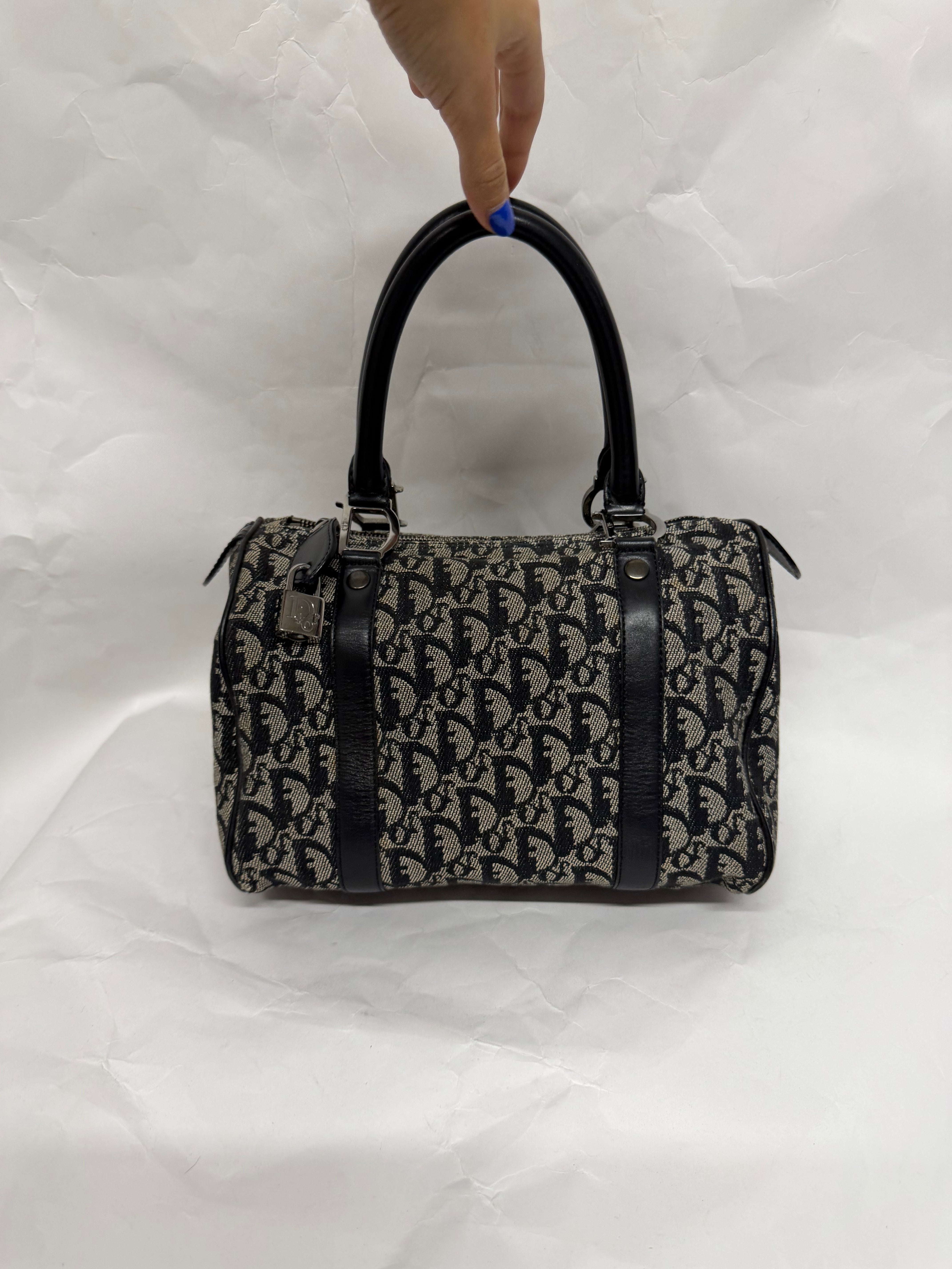 Dior Trotter Boston 25 Canvas Negro