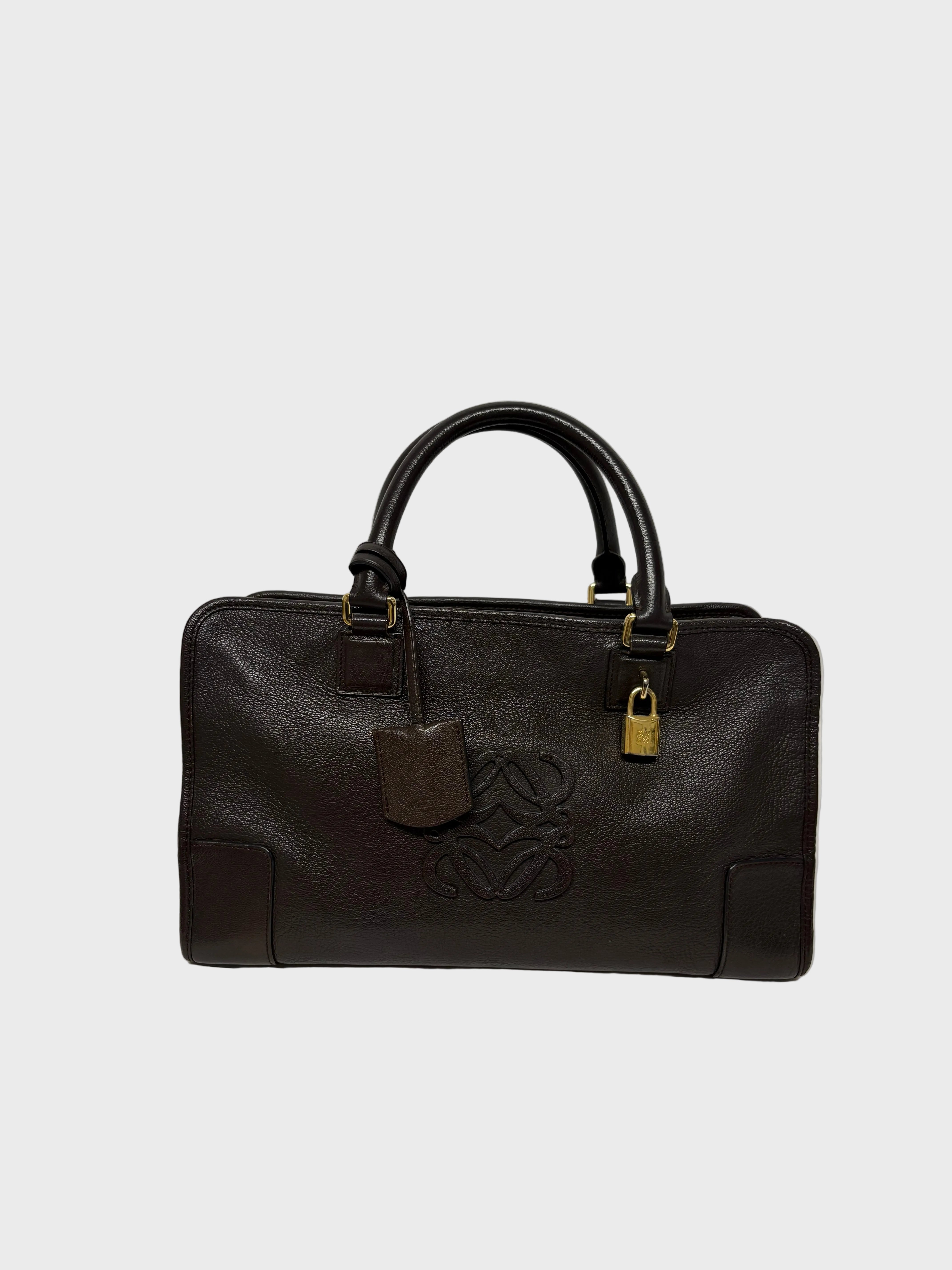 Loewe Amazona 35 Marrón chocolate con bandolera extra