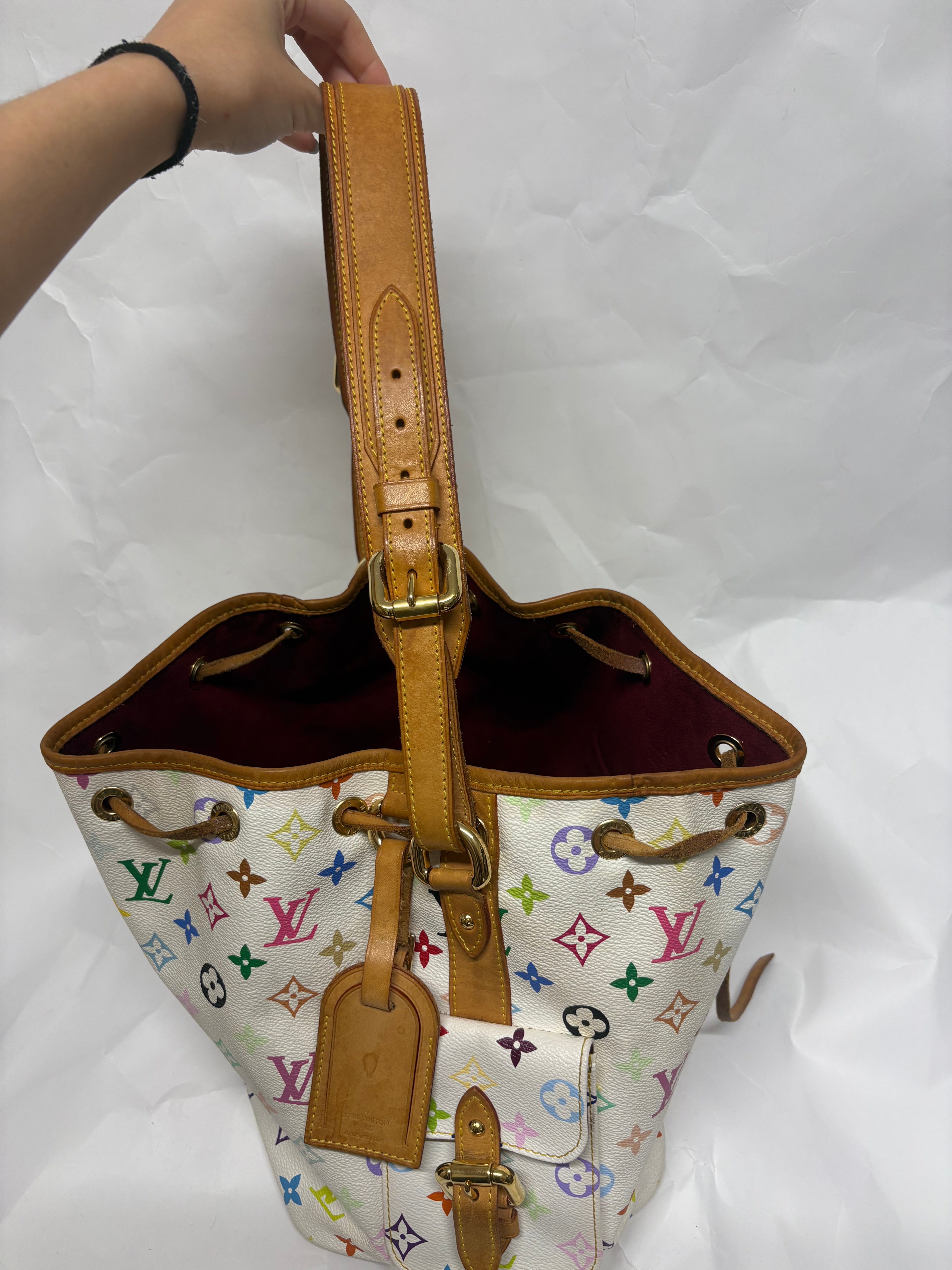 Louis Vuitton x Takashi Murakami Petit Noé Multicolor White – Edición Limitada
