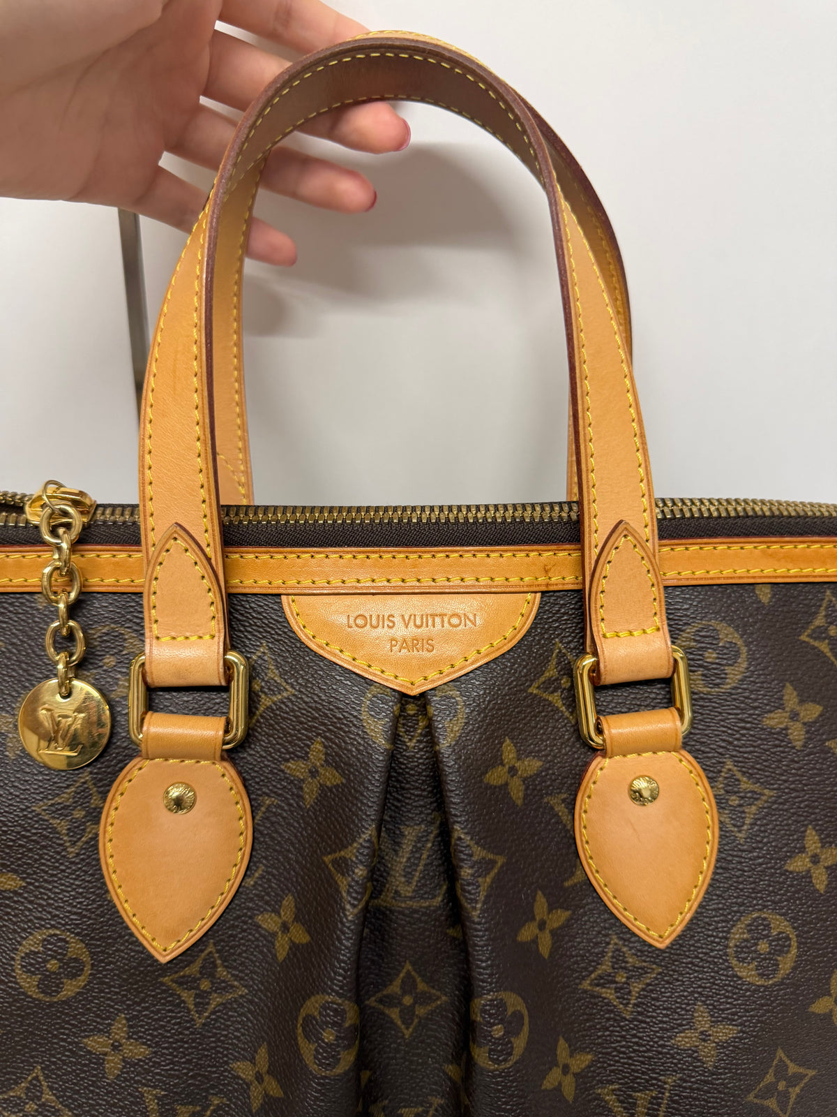 Louis Vuitton Palermo PM Monogram con Bandolera de Piel Heras Purse