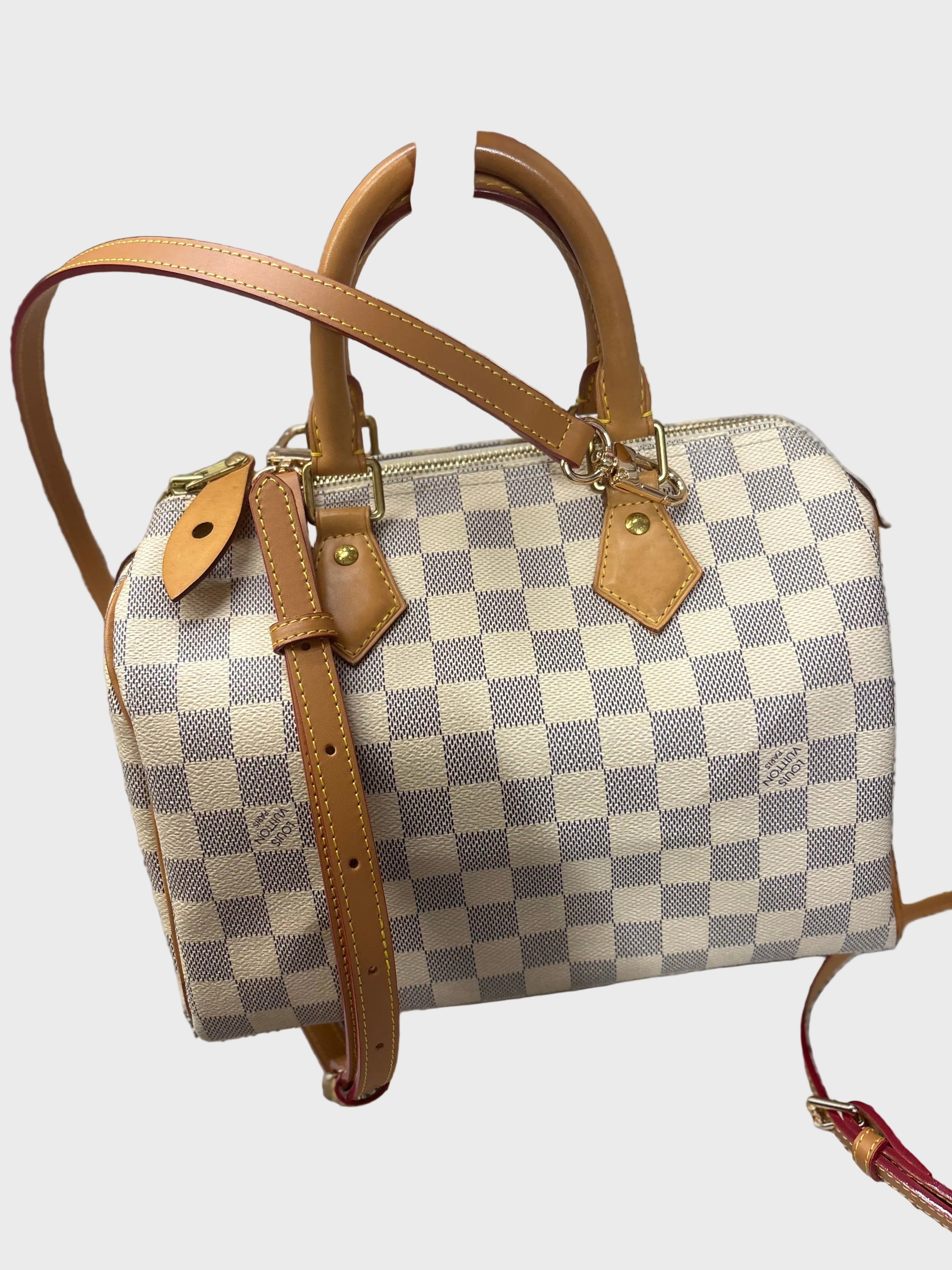 Louis Vuitton Speedy 25 Damier Azur con bandolera extra