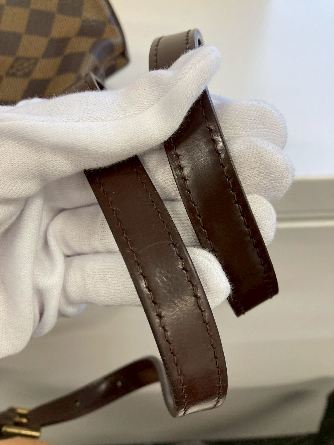Louis Vuitton Trotteur bandolera en lona Damier Ebene