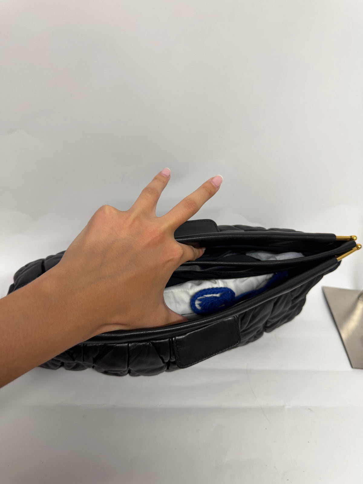 Miu Miu Frame Clutch Matelassé Nappa