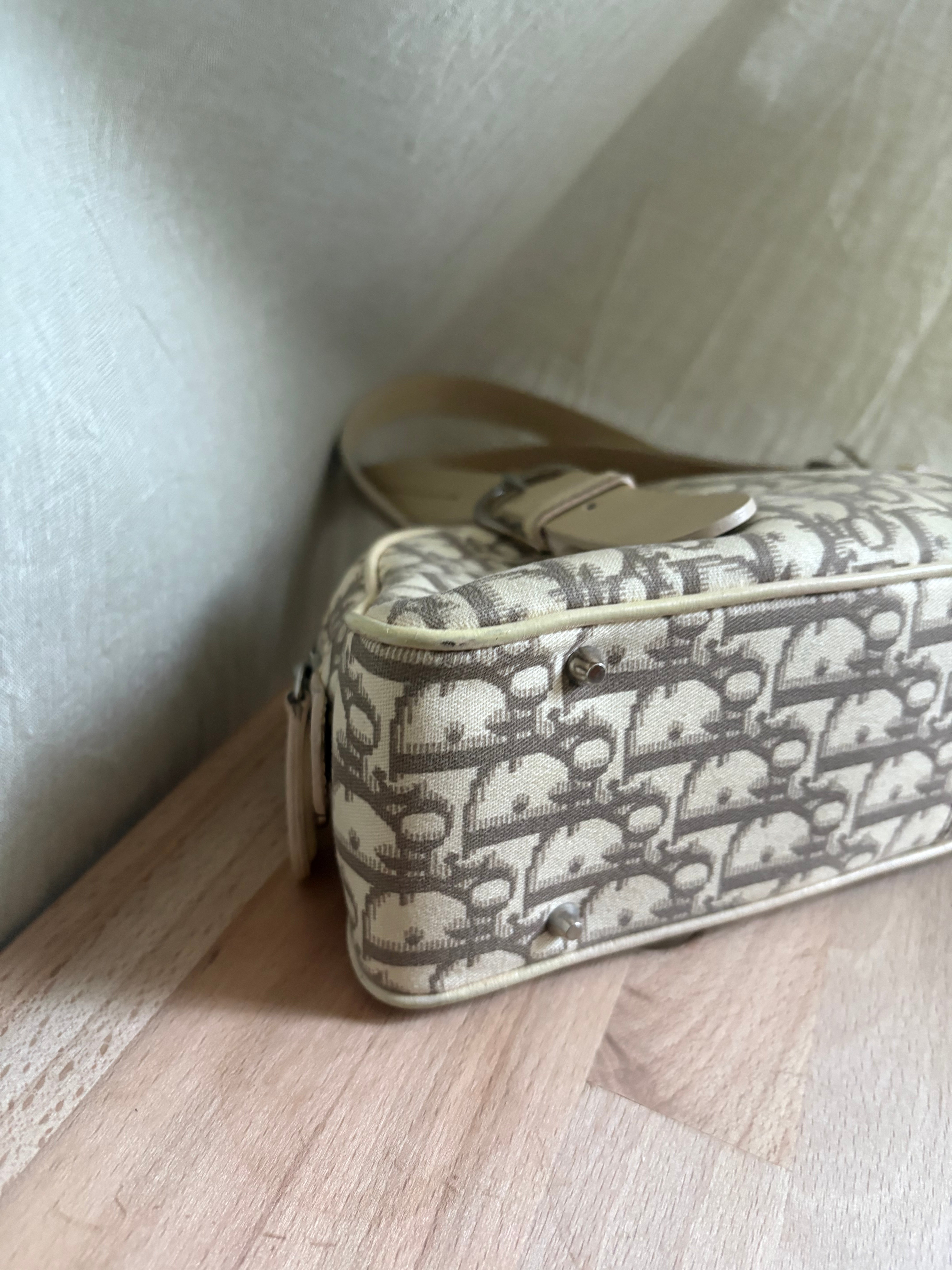 Bolso Dior Trotter Floral Canvas Beige