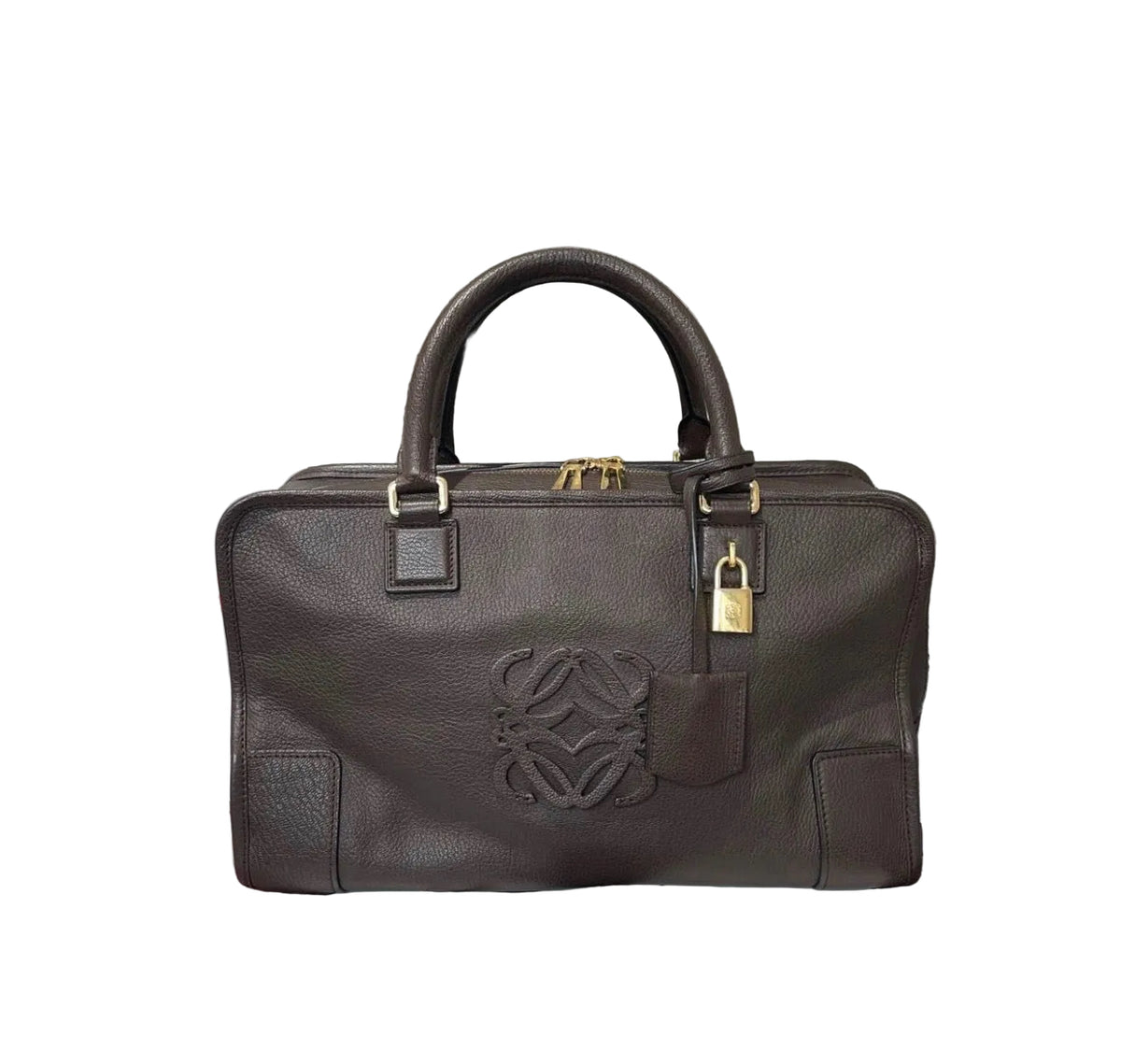Loewe Amazona 36 Piel de Cabra Marrón Anagrama Grande