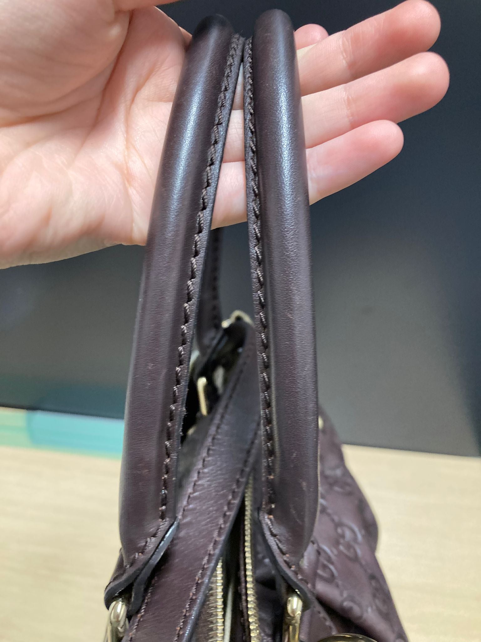 GUCCI GG Guccissima 2Way – Piel marrón chocolate Y bandolera