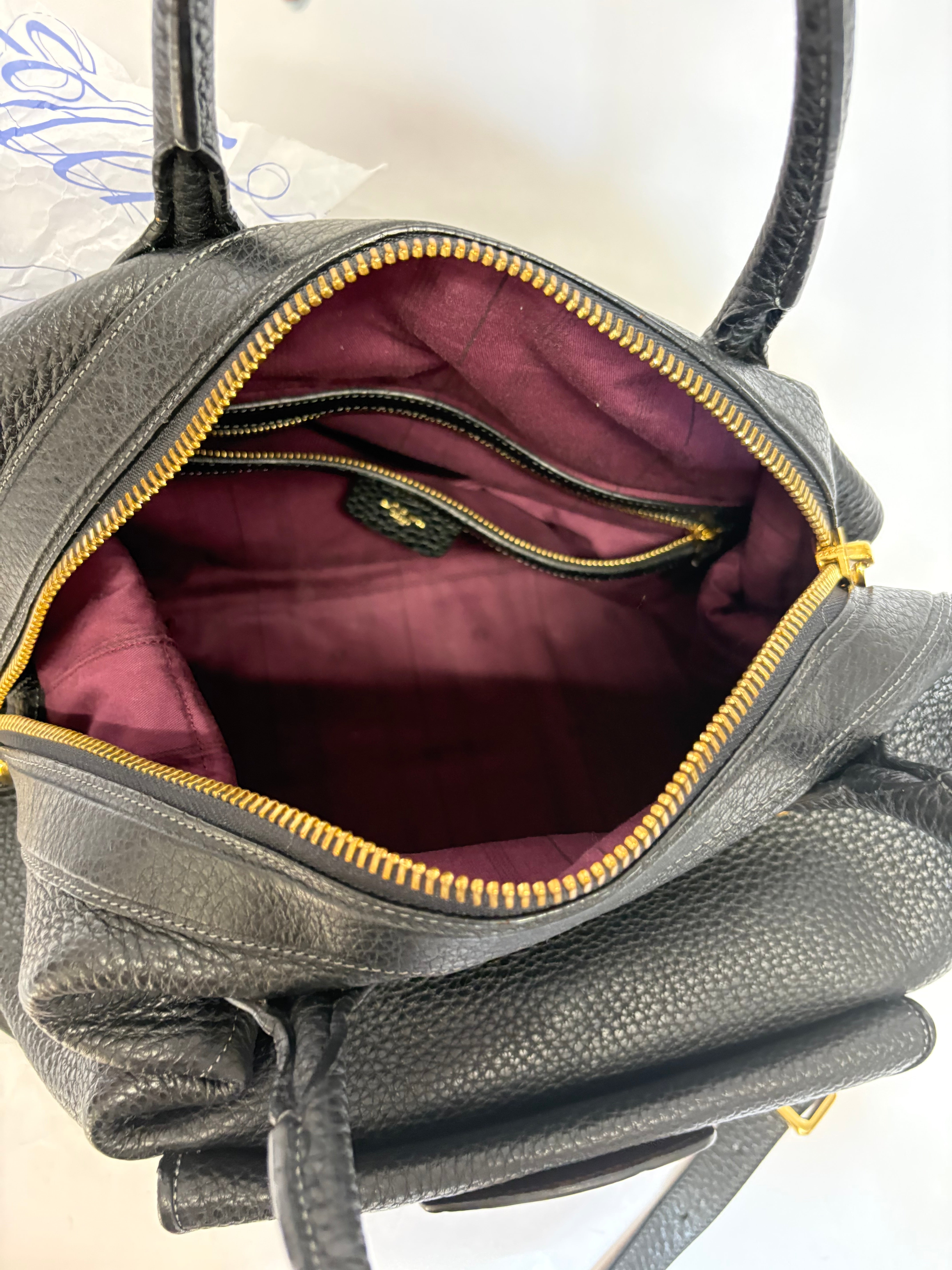 LOEWE Boston Bag Ostrich Pocket Edition Medium Black