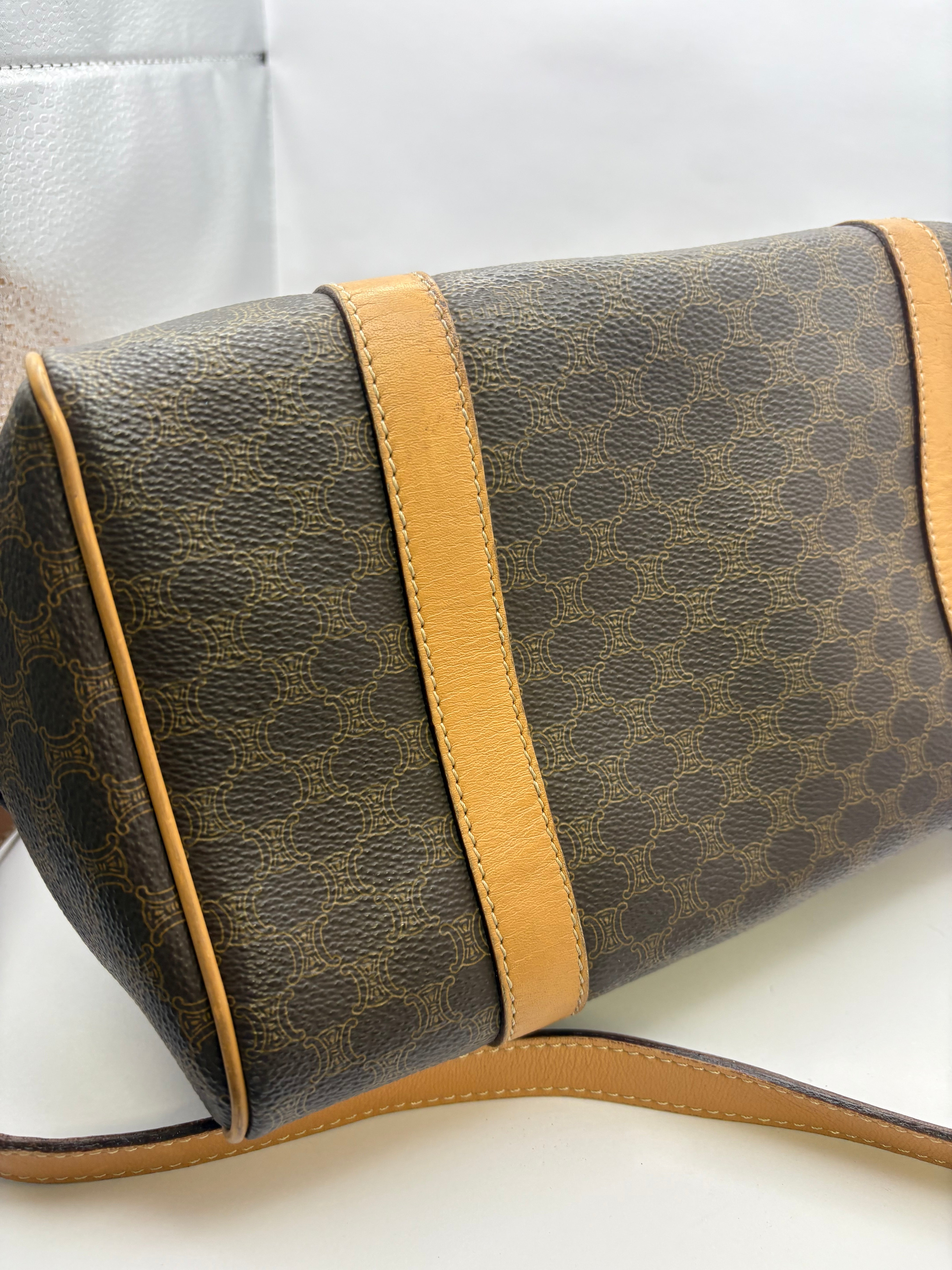 CELINE Macadam Mini Boston Vintage bandolera – Triomphe Logo