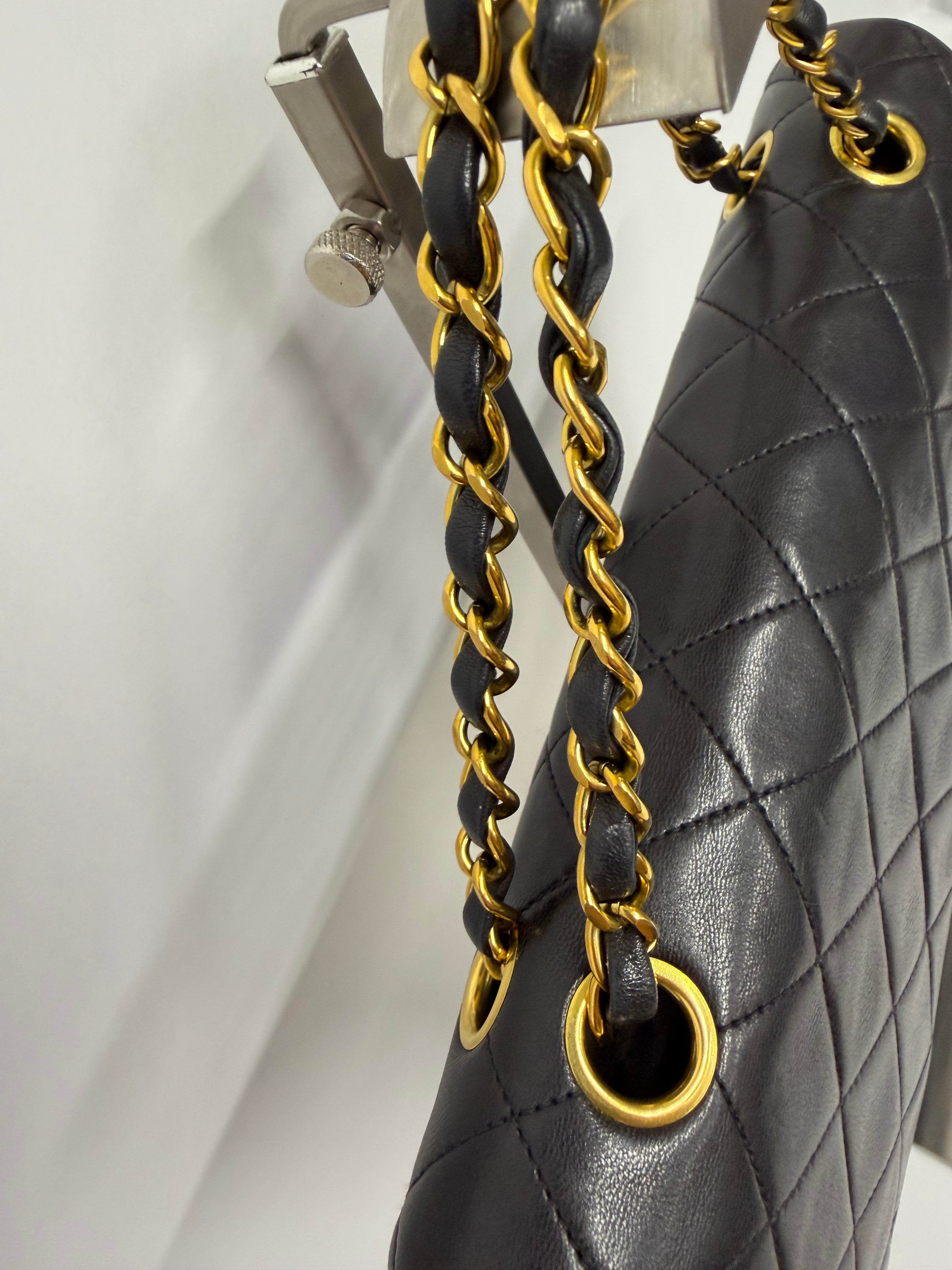 Chanel Timeless 25 Doble Solapa Negro Serie 3