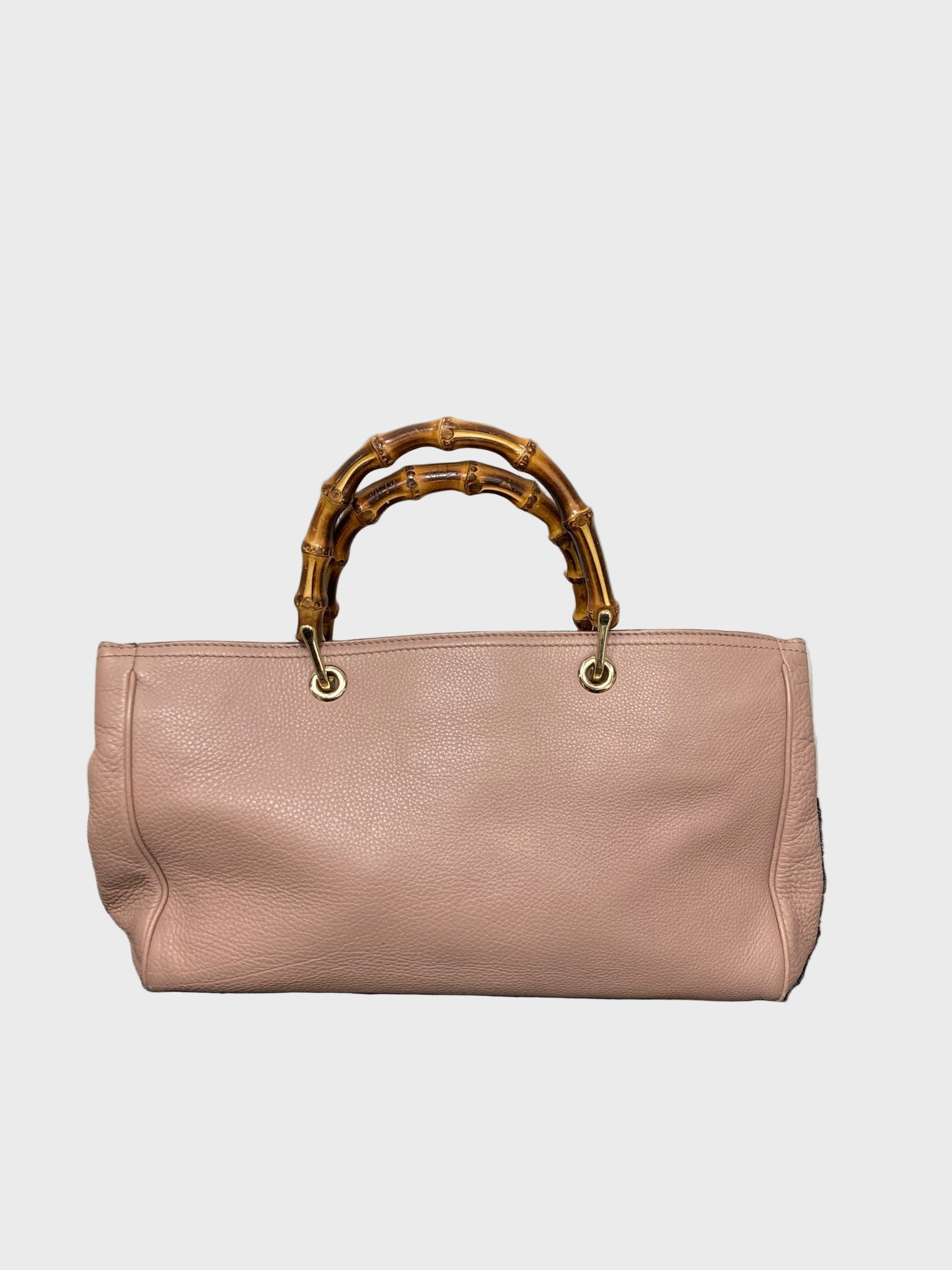 Gucci Bamboo 2Way Bag en piel rosa empolvado y bandolera