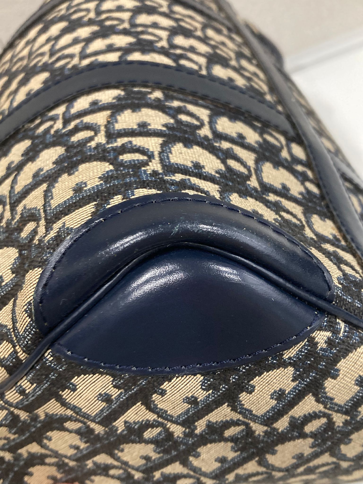 Dior Trotter bowling 30 Boston Canvas Monograma Azul