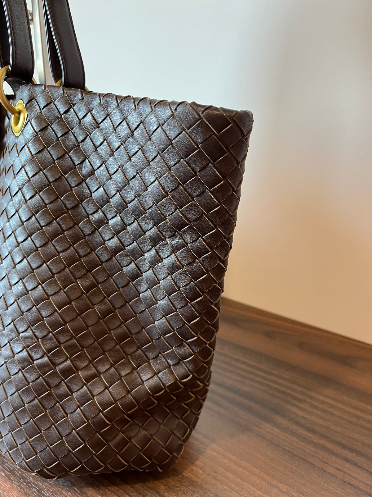 Bottega Veneta Capri Tote Grande Nappa Intrecciato Marrón