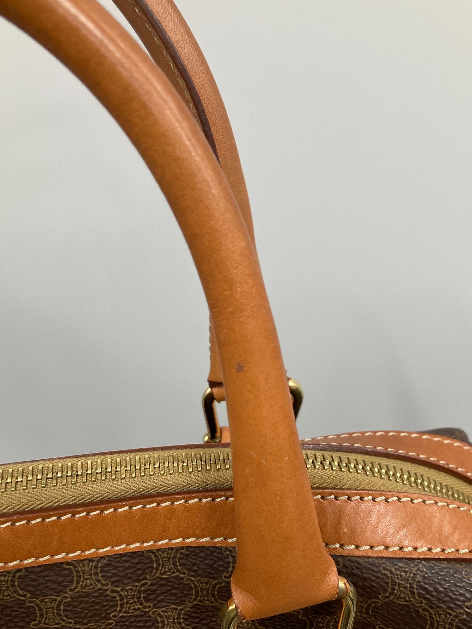 CÉLINE Macadam Handbag Vintage Marrón