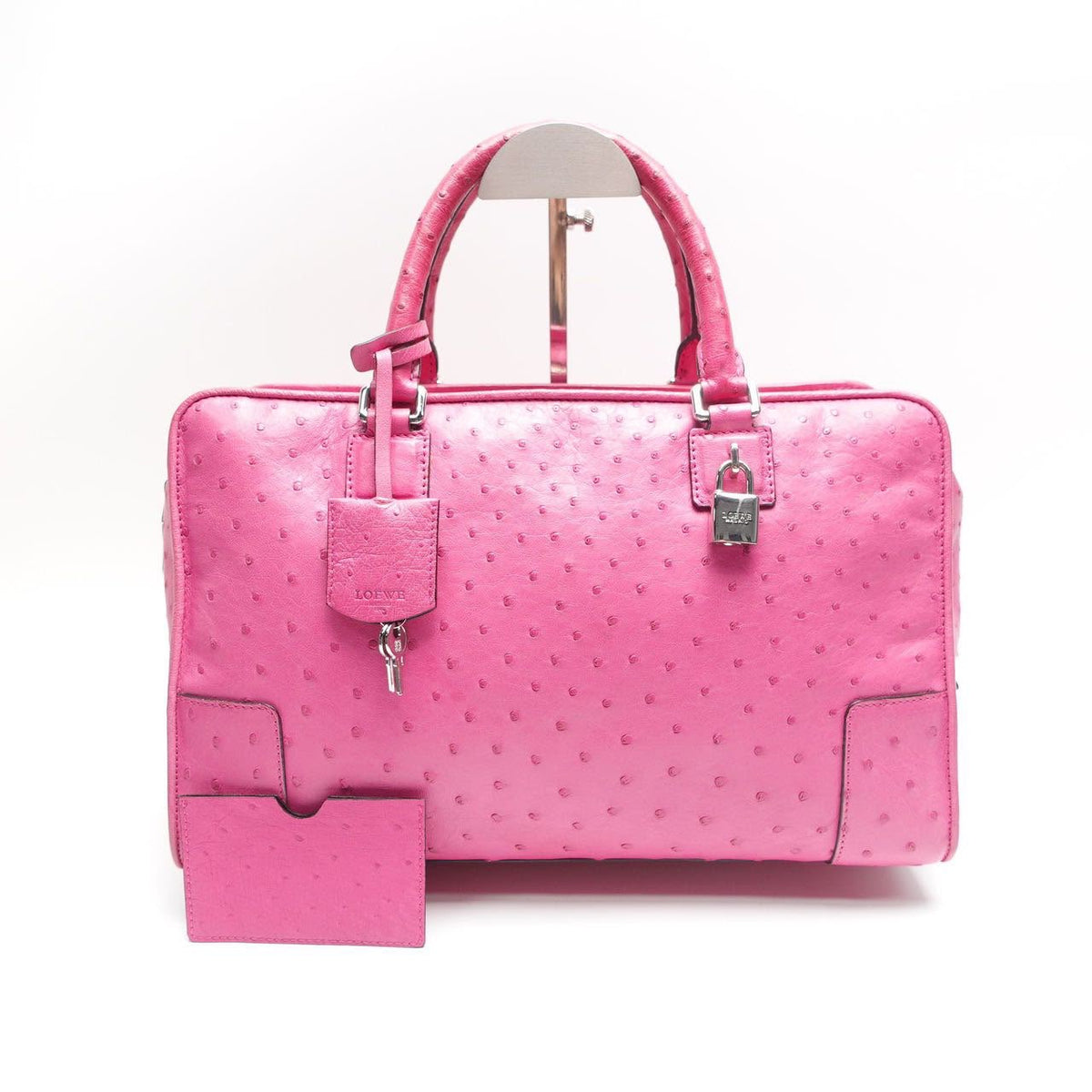 Loewe Amazona 36 Piel de Avestruz Rosa