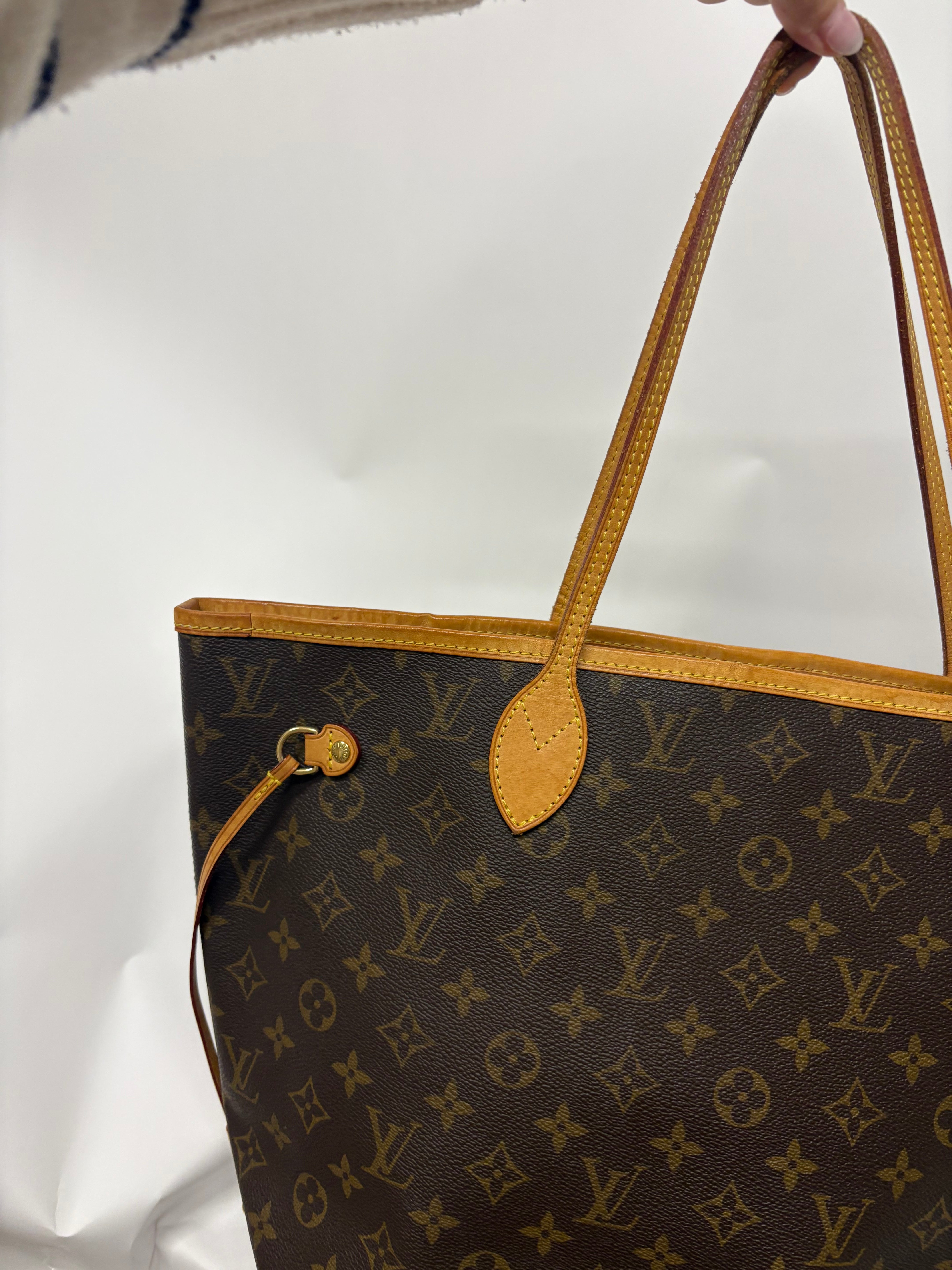 Louis Vuitton Neverfull MM Monogram y Beige