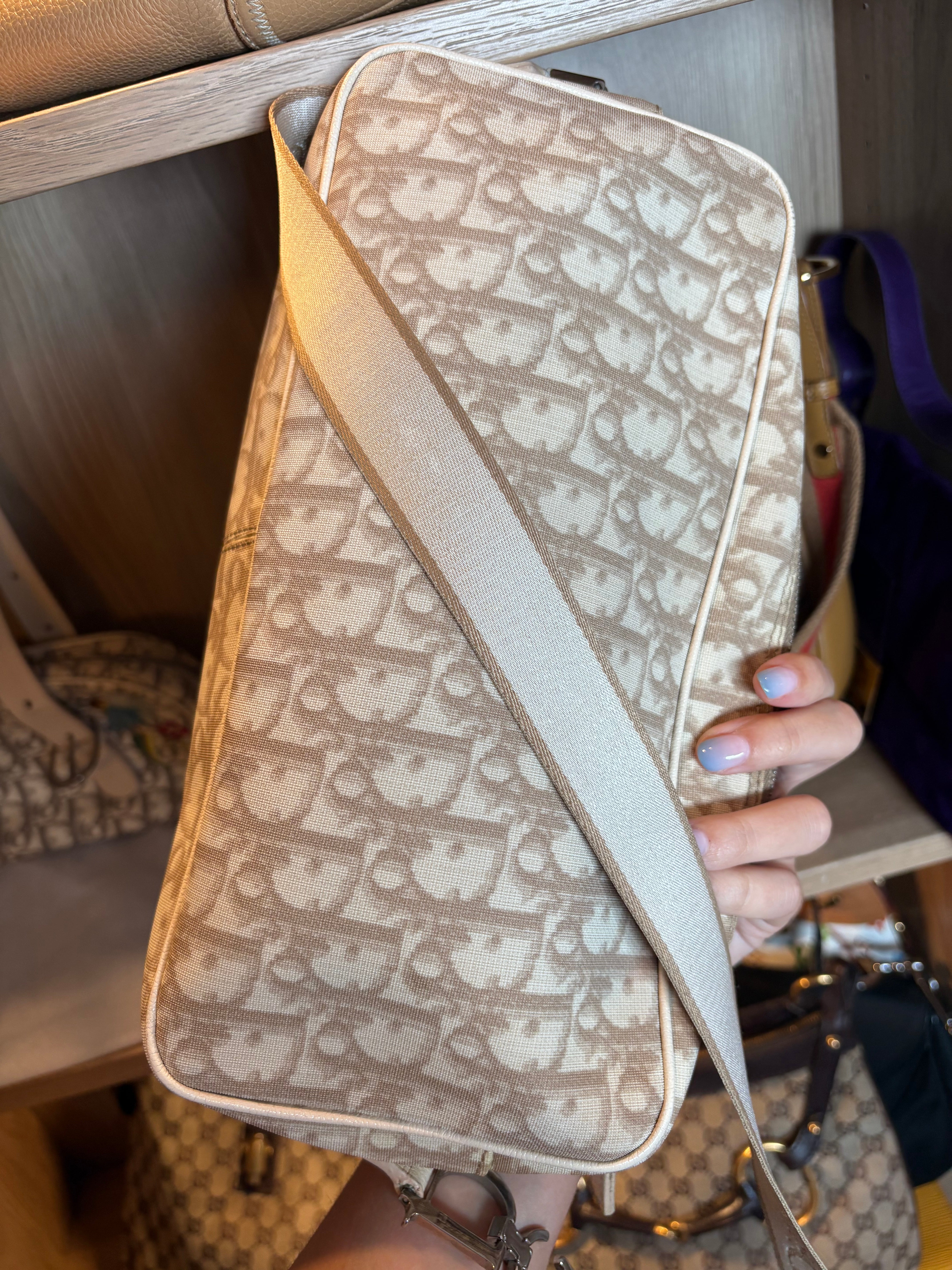 Christian Dior Trotter Beige Floral Embroidery
