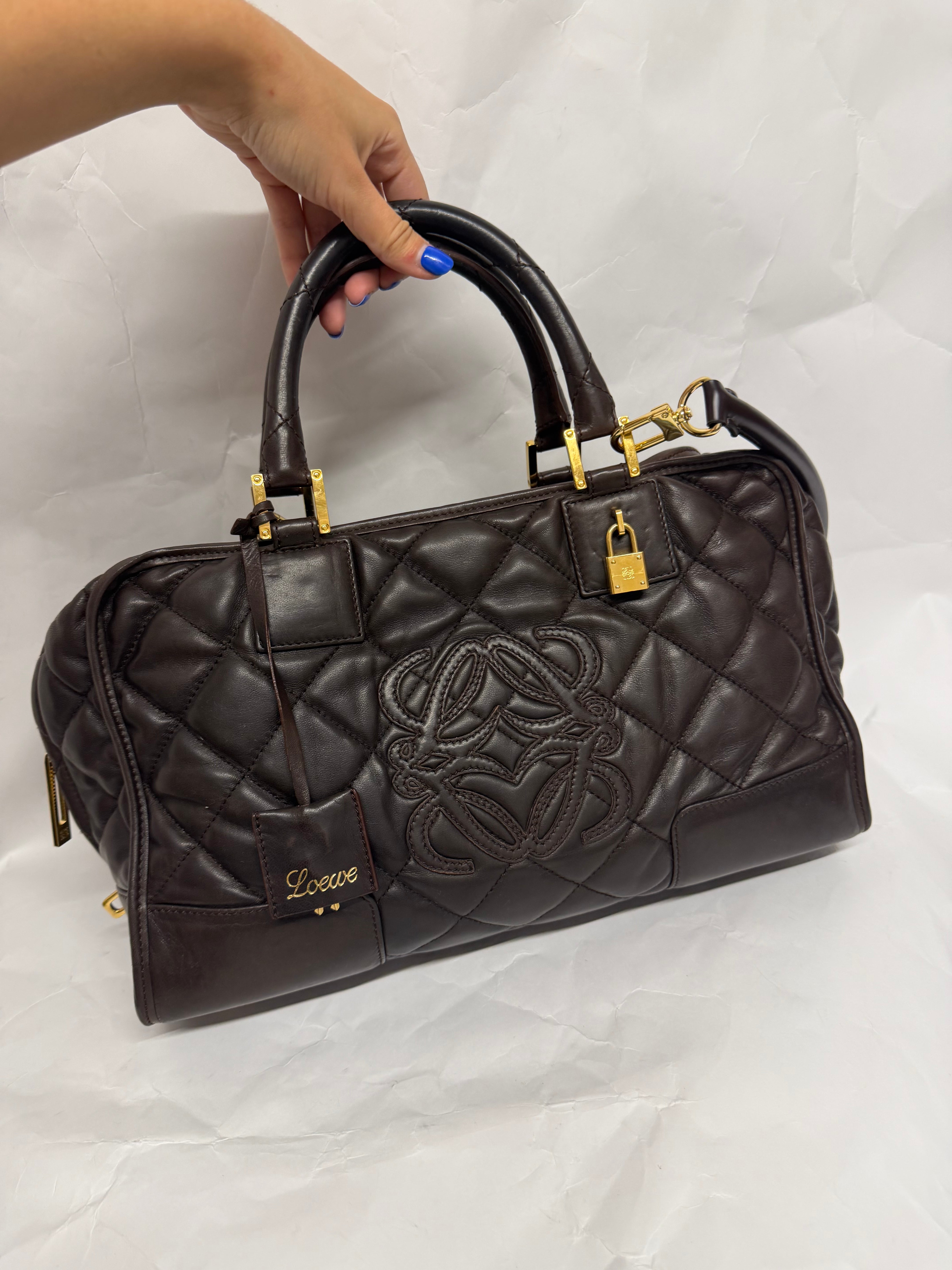 Loewe Amazona 36 Acolchada | Marrón Chocolate