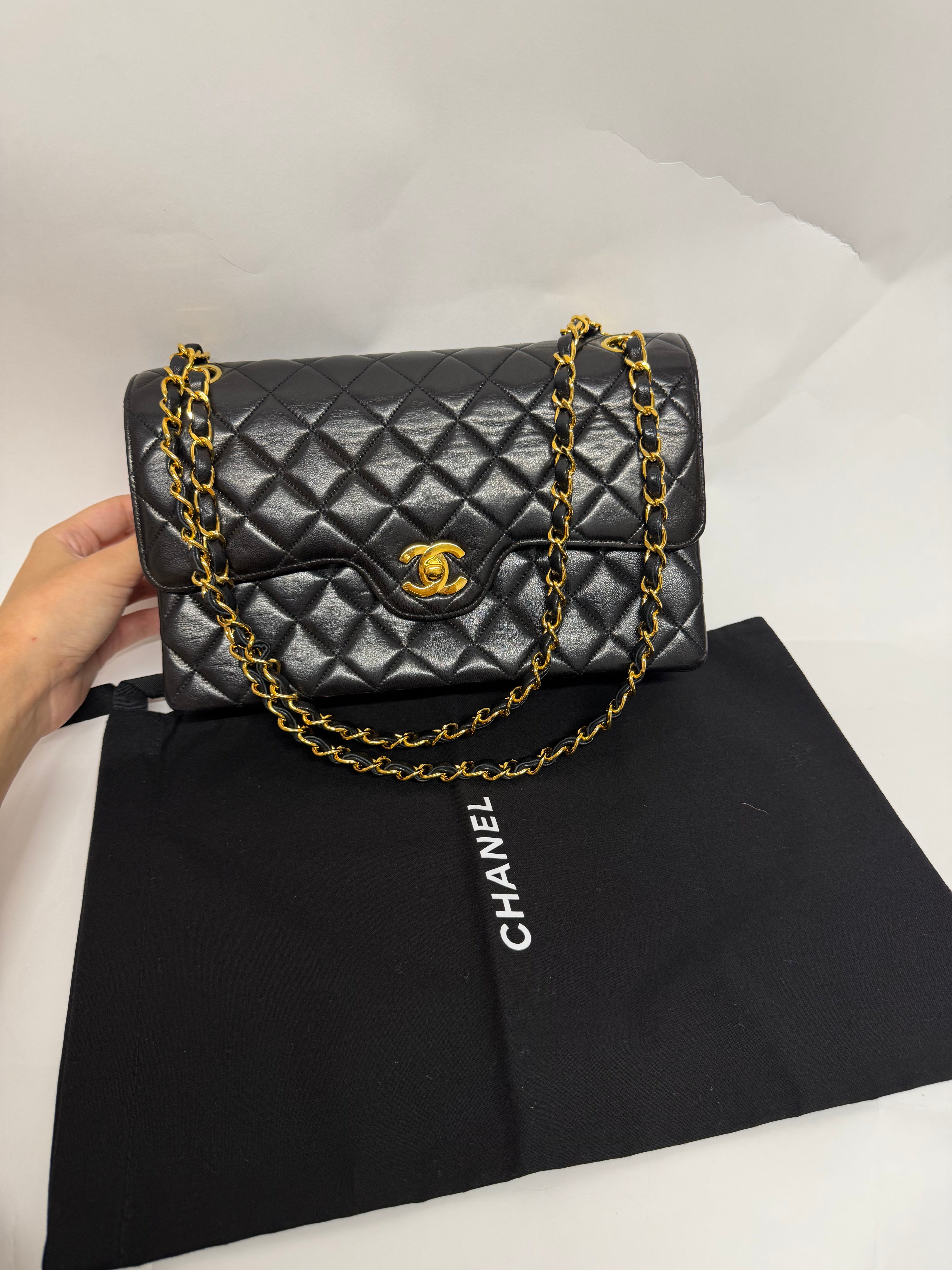 Chanel Timeless 25 Lambskin Negro Double Flap · Serie 2