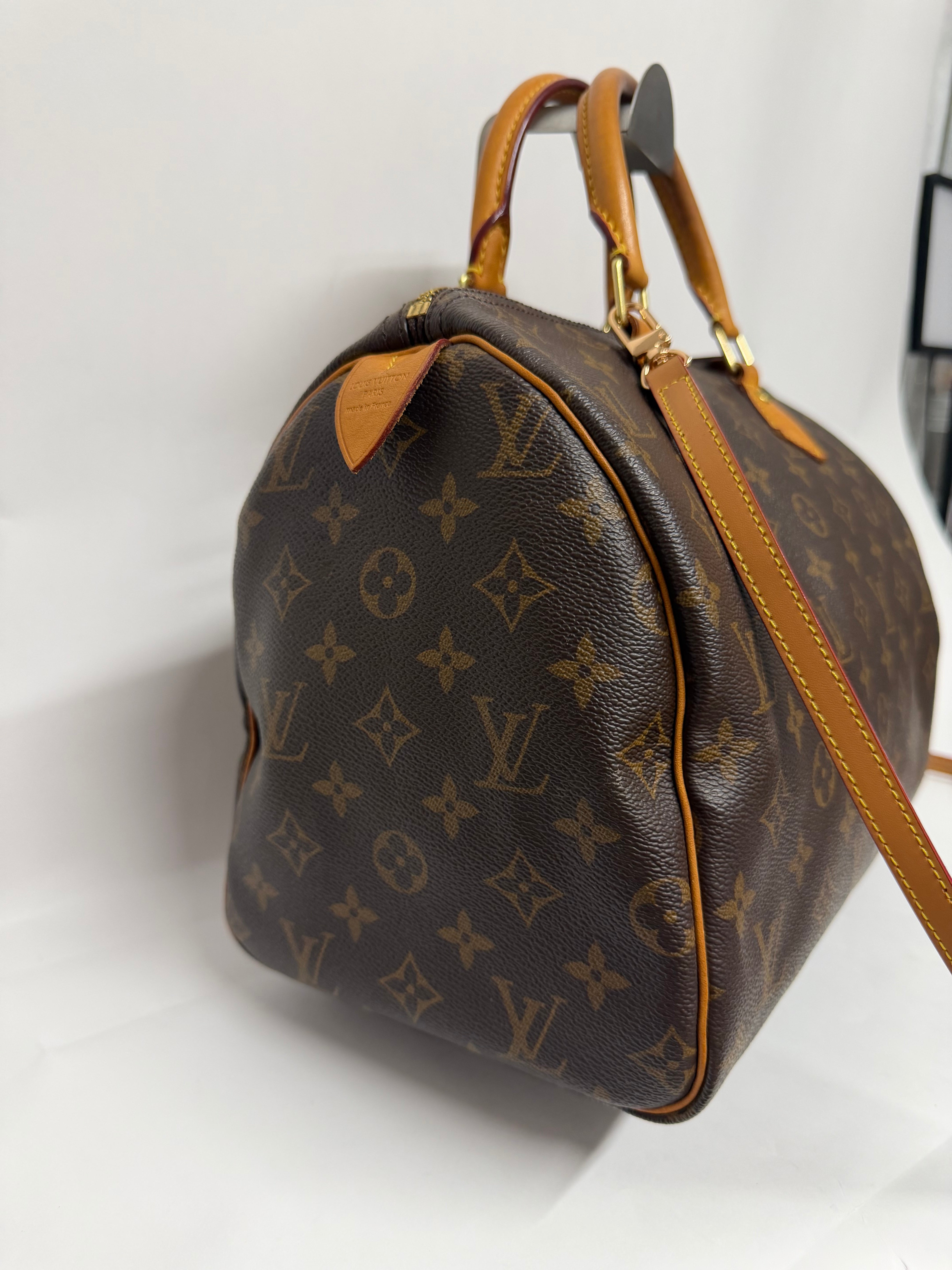 Louis Vuitton Speedy 30 Monogram con bandolera extra