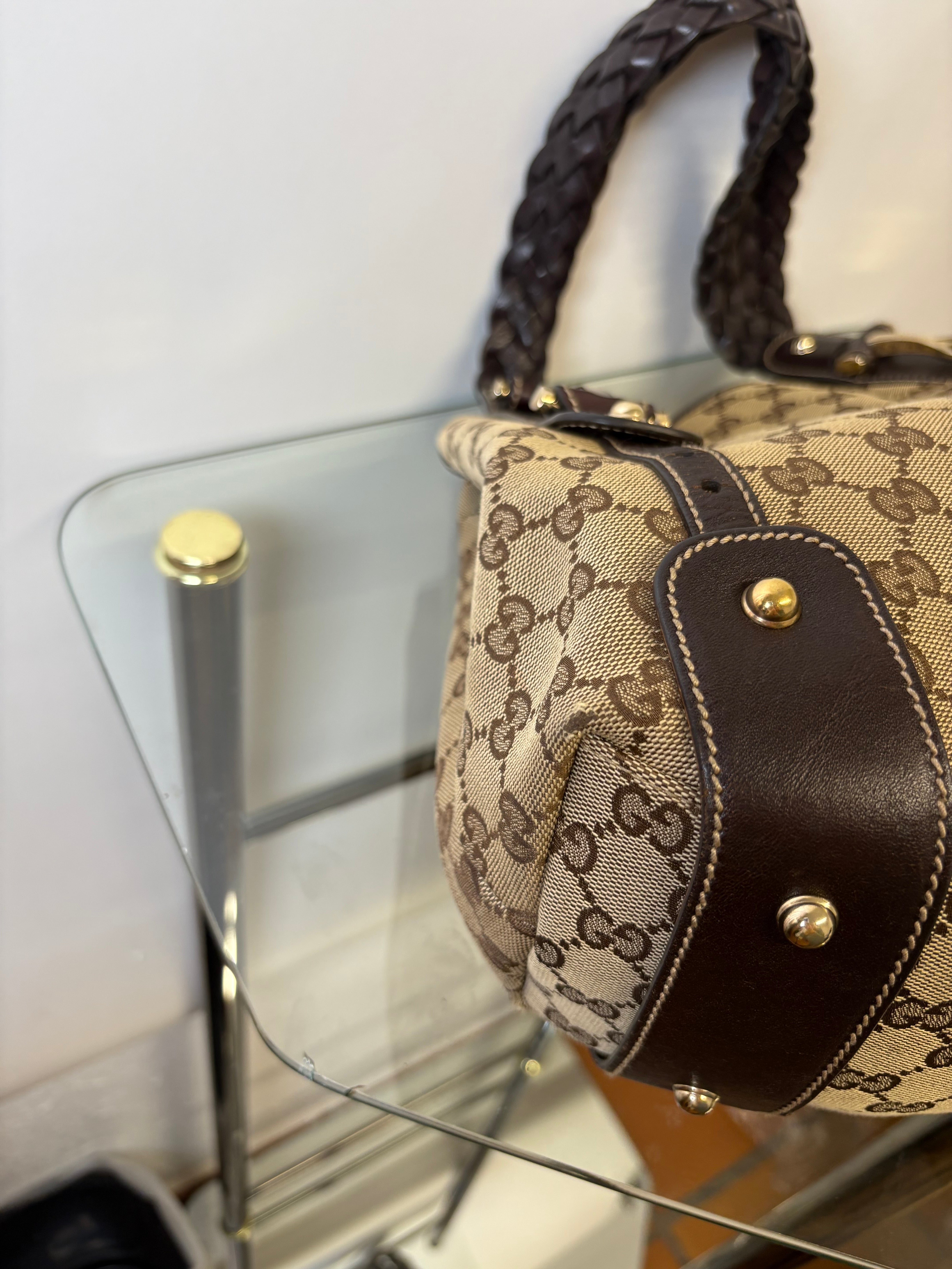 Gucci pelham gg canvas marron chocolate grande