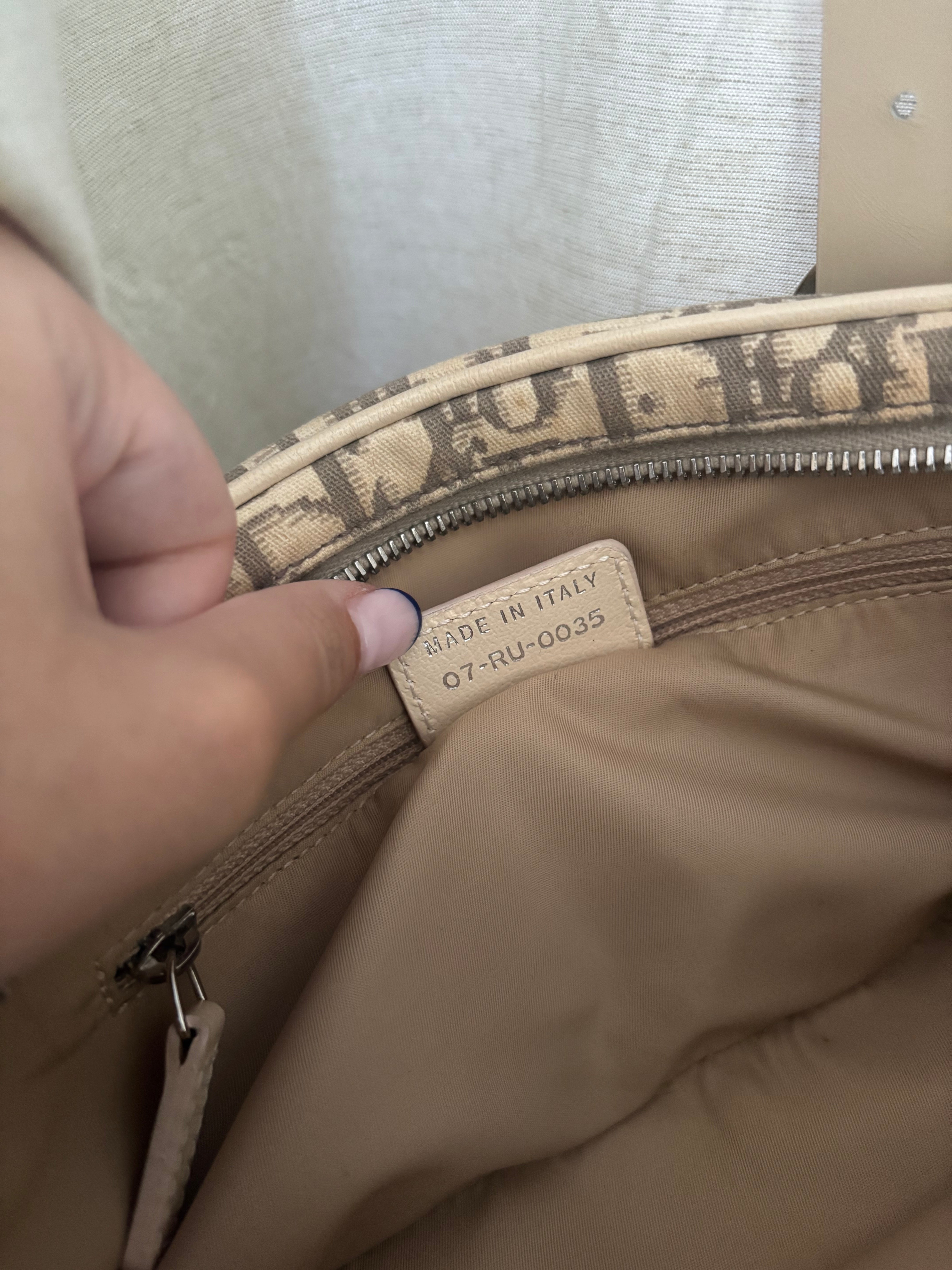 Bolso Dior Trotter Floral Canvas Beige