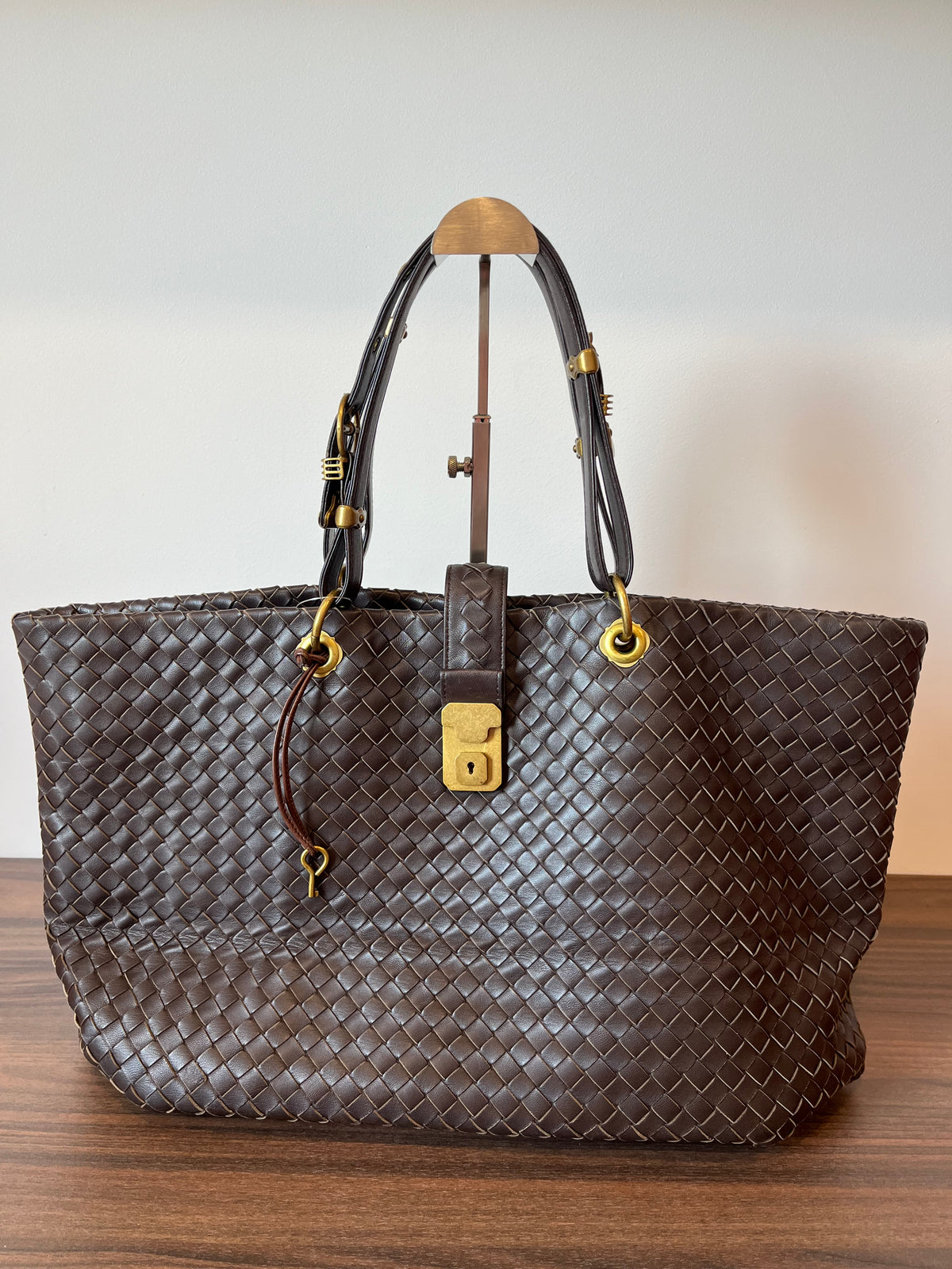 Bottega Veneta Capri Tote Grande Nappa Intrecciato Marrón