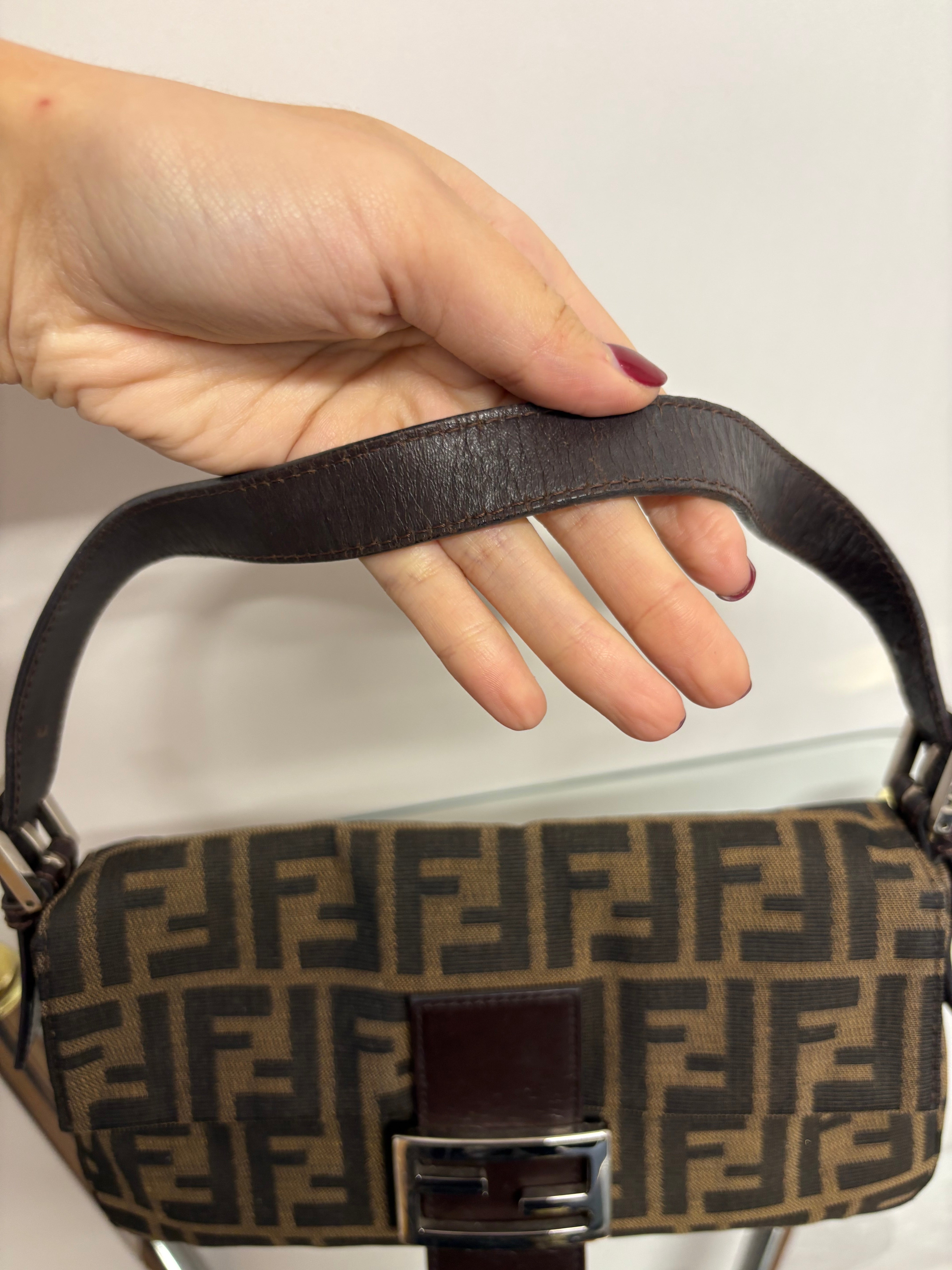 Fendi Baguette Zucca Marrón Vintage