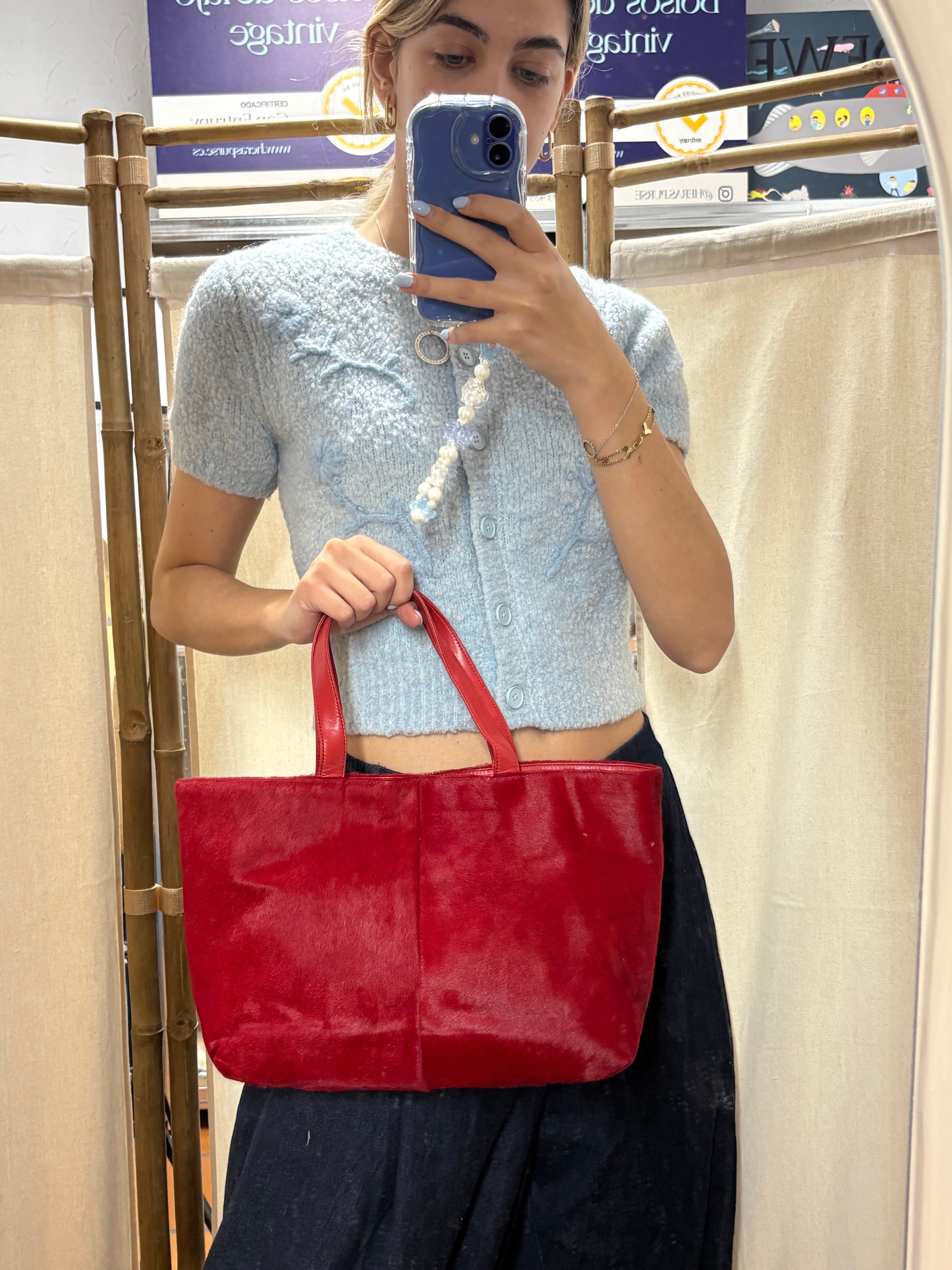 Loewe Vintage Piel de Potro Roja Anagram Original