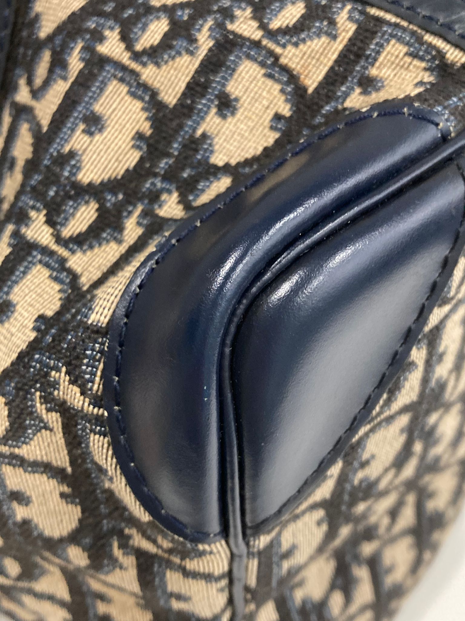 Dior Trotter bowling 30 Boston Canvas Monograma Azul