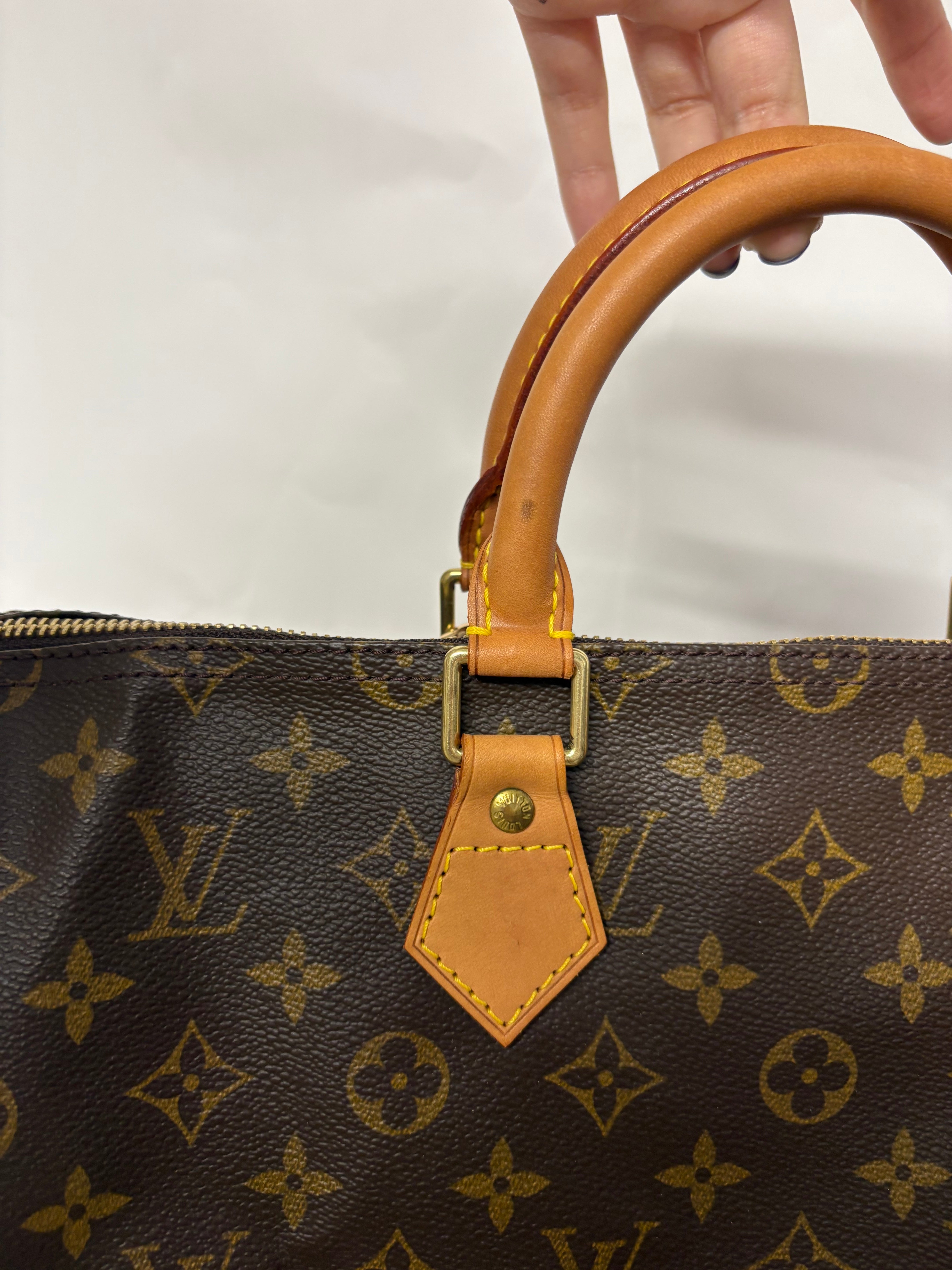 Louis Vuitton speedy 35 canvas monogram con bandolera extra