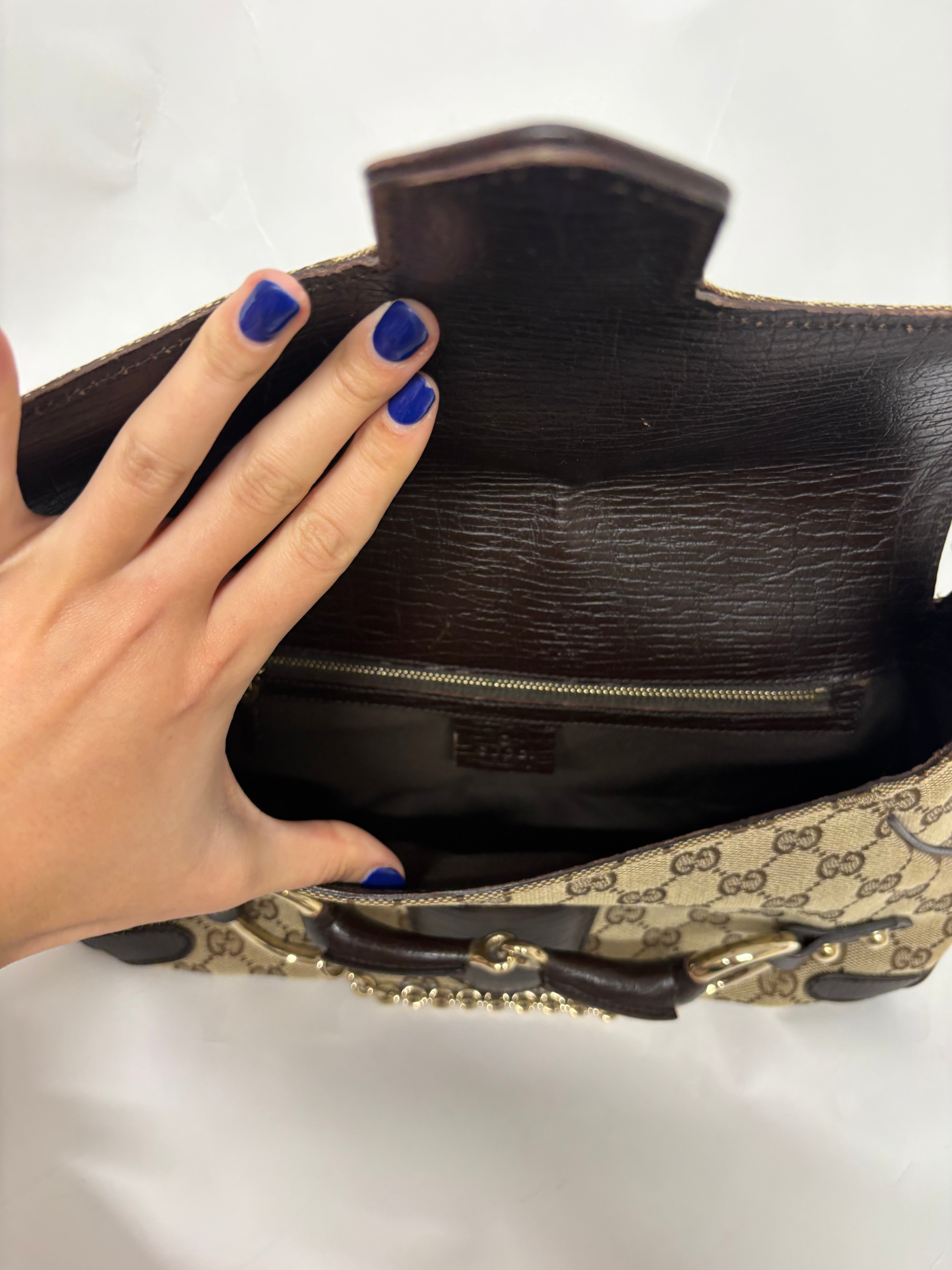 Gucci Horsebit Hobo GG Canvas Beige/Marrón – Iconic Chain & Bit