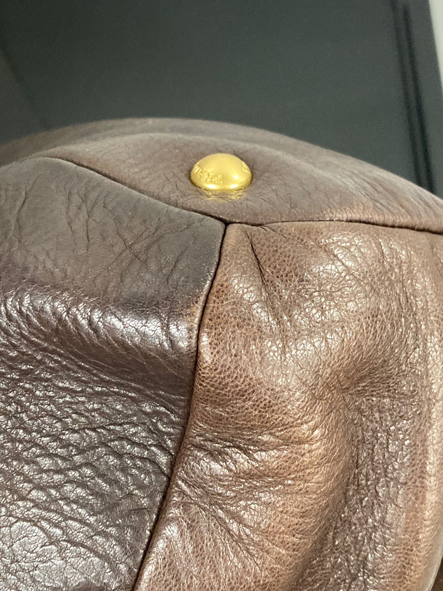 Prada 2Way Tote Bag en piel marrón chocolate