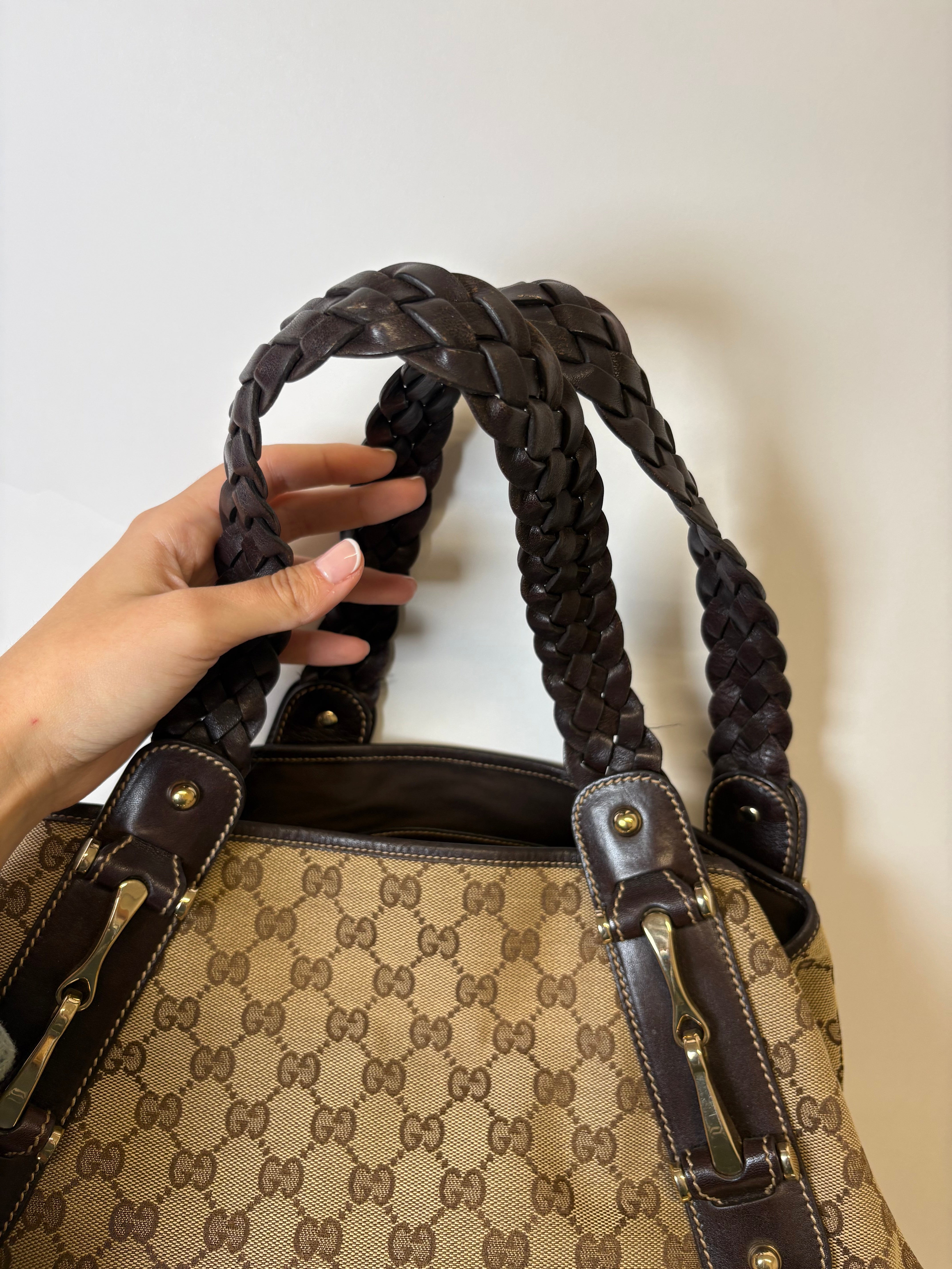 Gucci pelham gg canvas marron chocolate grande