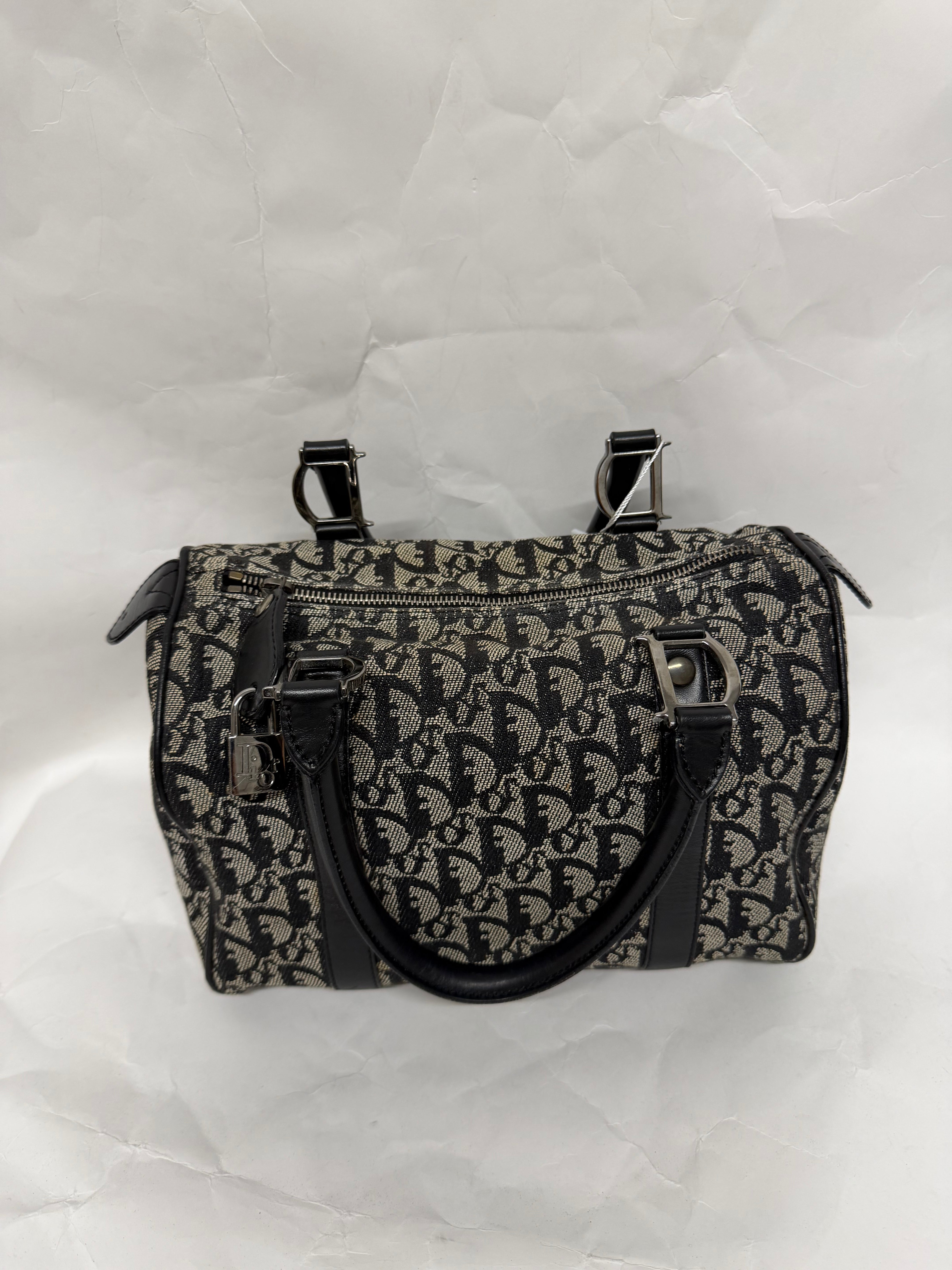 Dior Trotter Boston 25 Canvas Negro